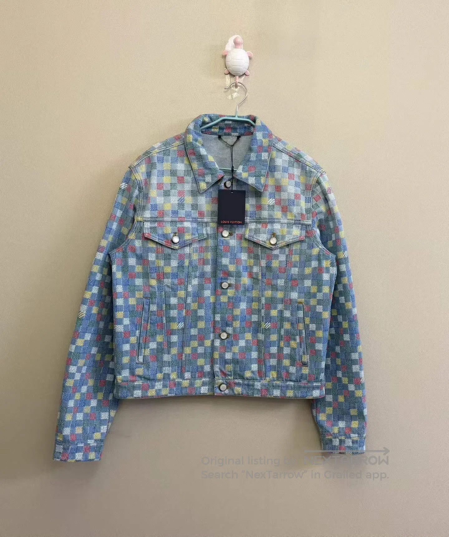 Louis Vuitton Louis Vuitton Rainbow Checkerboard Full Logo Denim Jacket| Size US L / EU 52-54 / 3 - 1 Thumbnail