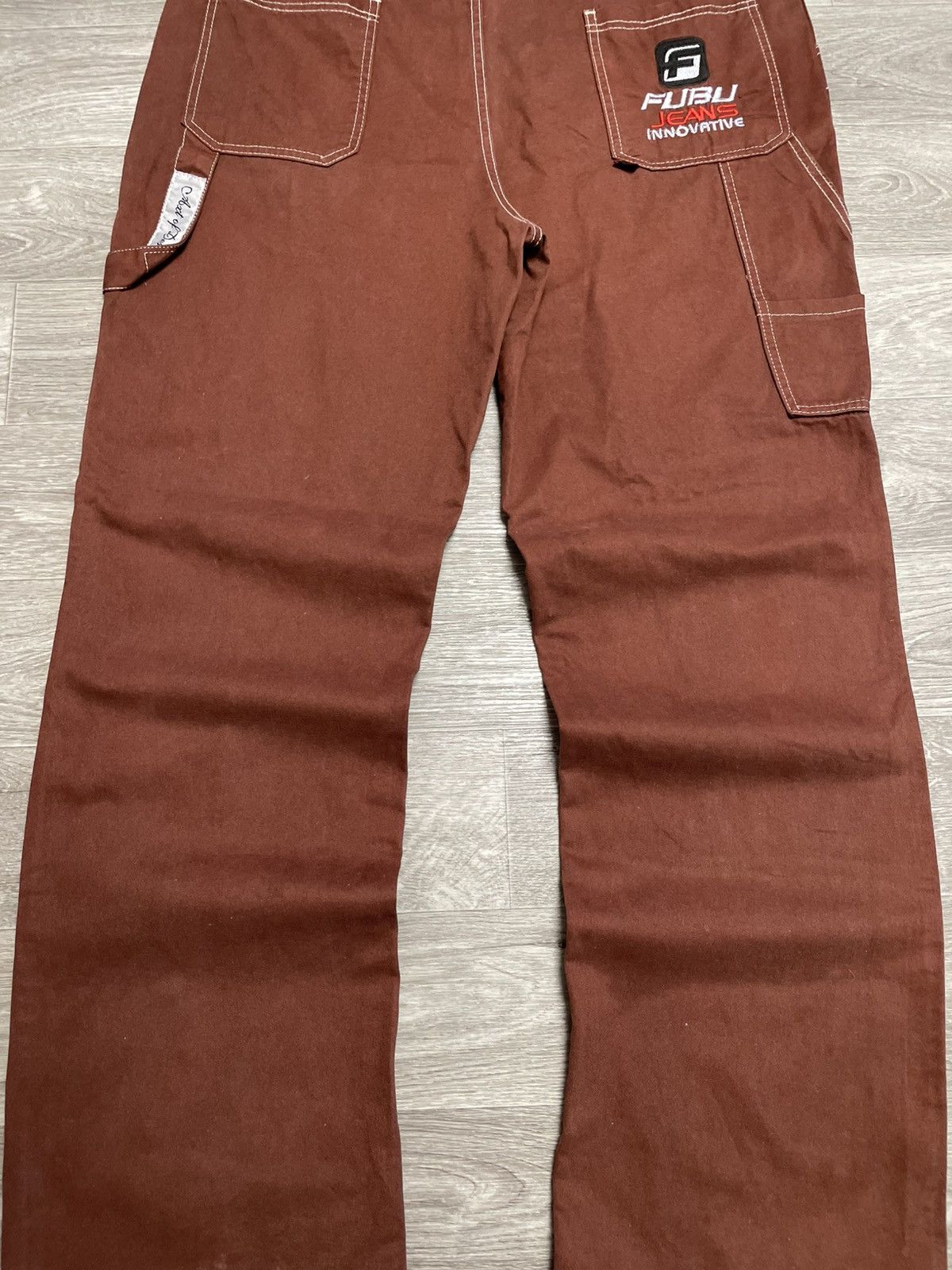 Fubu Vintage FUBU Brown Carpenter Pants Rap 90s Size US 35 - 16 Thumbnail