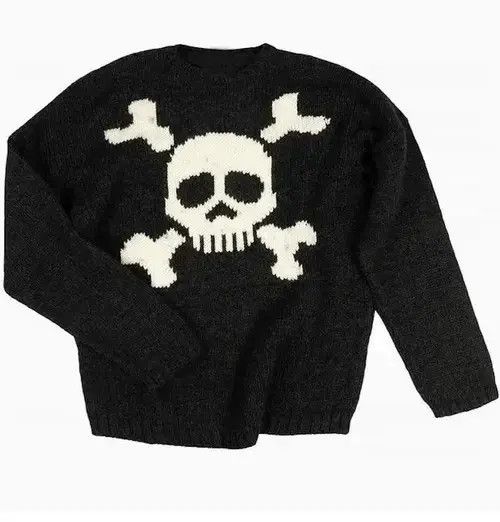 Blue In Green Gothic Sweater Skull Graphic Knit Sweater Size US XL / EU 56 / 4 - 2 Thumbnail