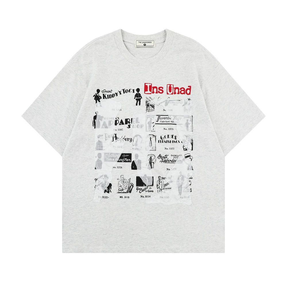Vintage American retro men's street loose graffiti print T-shirt Size US M / EU 48-50 / 2 - 1 Thumbnail