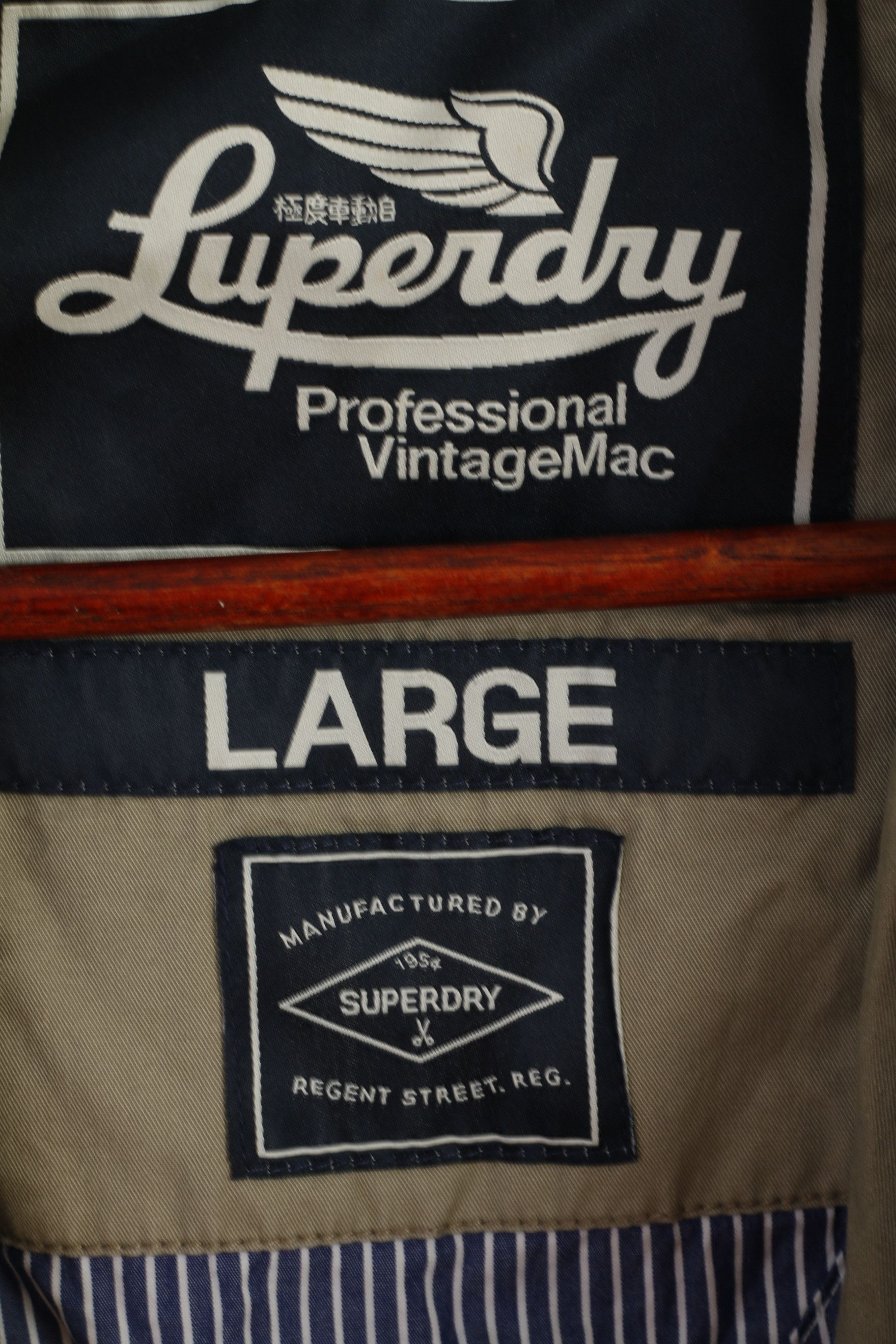 Superdry Superdry Women L (M) Jacket Beige Vintage Mac 7920 Size M / US 6-8 / IT 42-44 - 5 Thumbnail