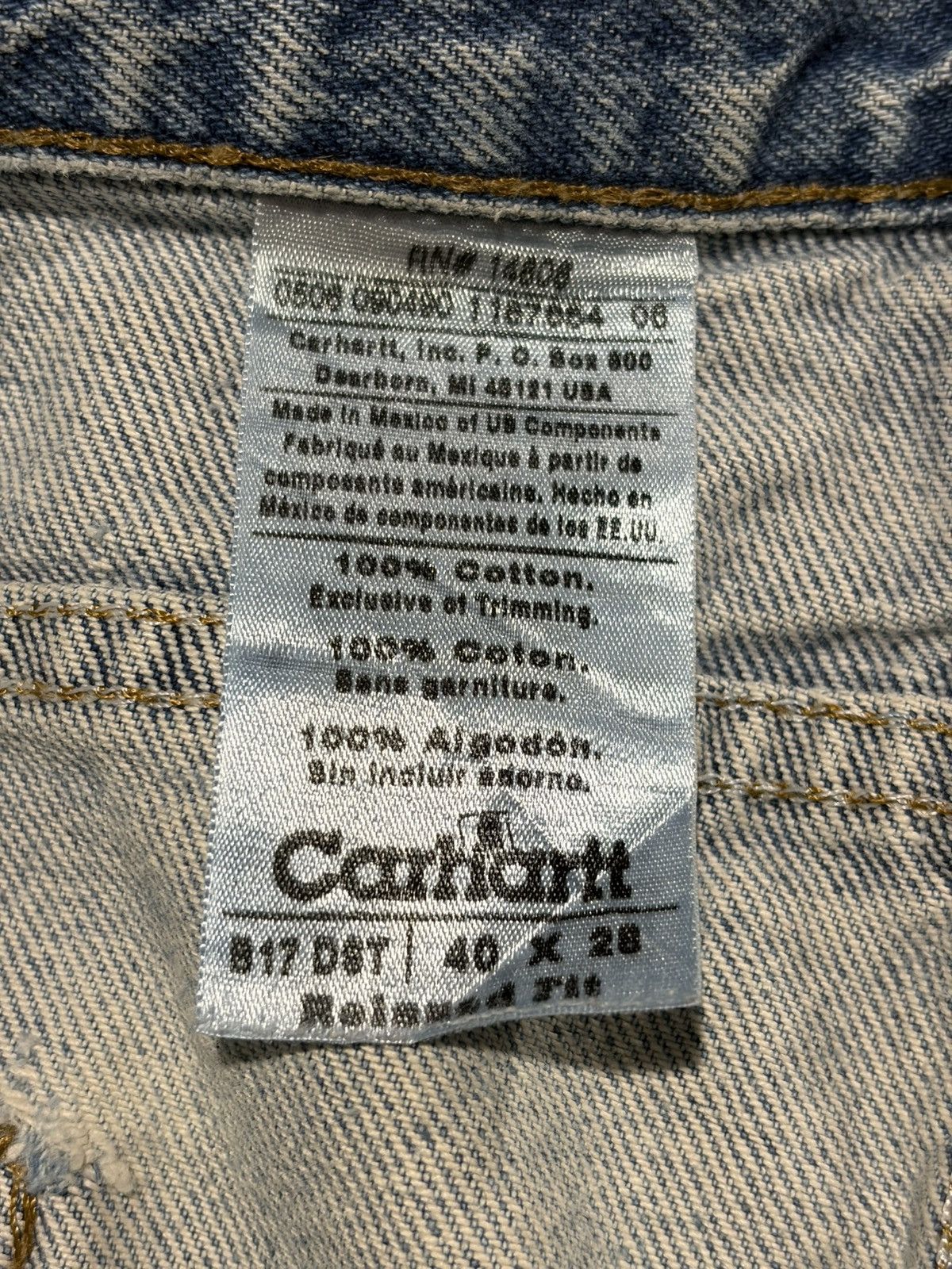 Carhartt Carhartt Denim Jeans Mens 40x28 Straight Distressed Workwear Size US 40 / EU 56 - 15 Thumbnail