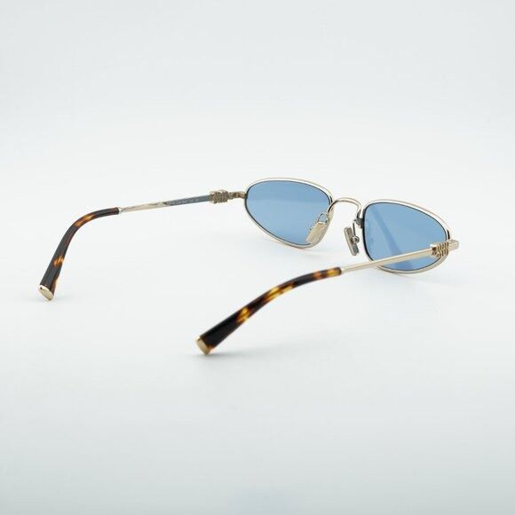 Miu Miu Miu Miu MUA52S ZVN60O Sunglasses Gold Cat Eye Frame, Blue Size ONE SIZE - 9 Thumbnail