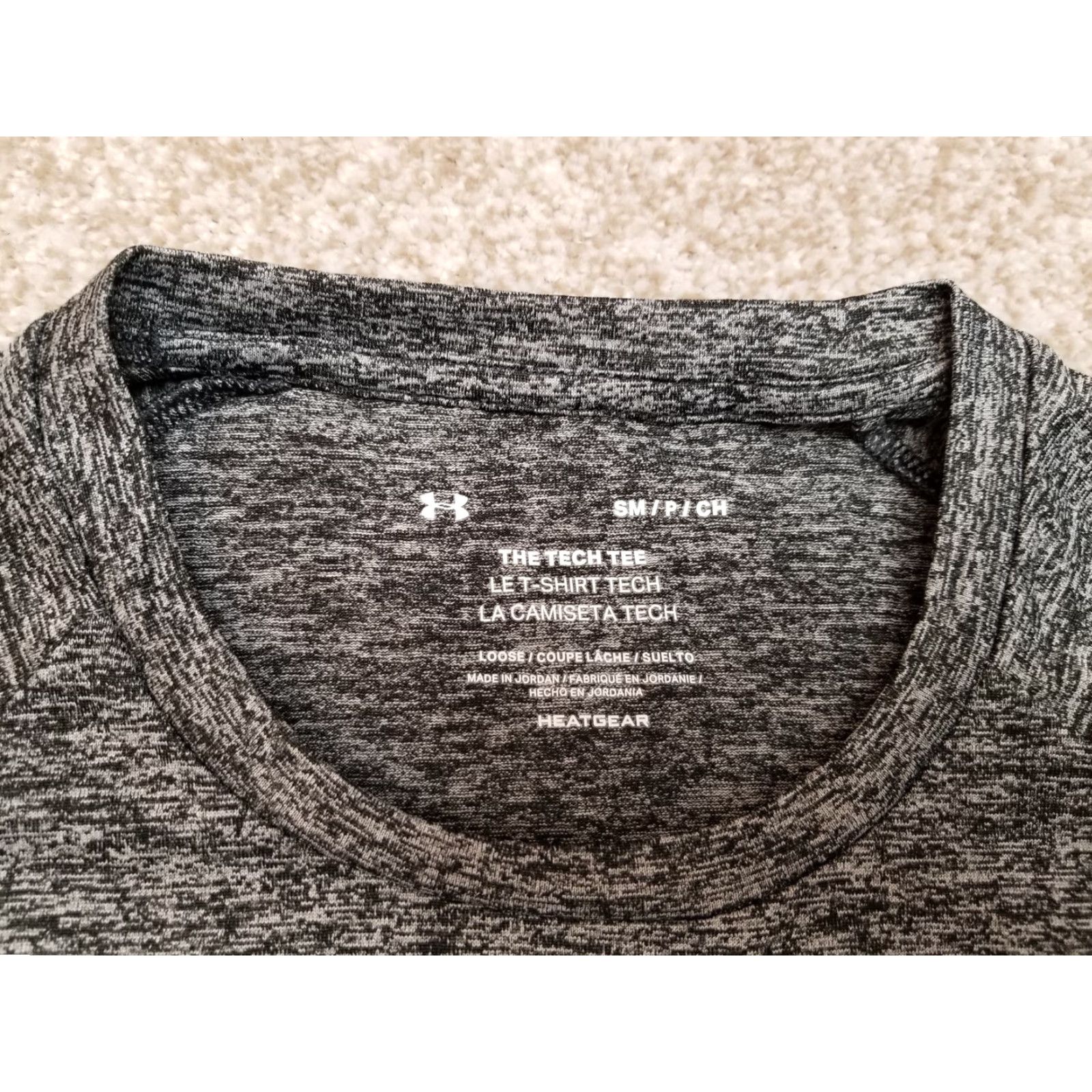 Under Armour VINTAGE Under Armour Tech TEE Shirt Mens Small Dark Gray Loose HeatGear 100% Polyester Size US S / EU 44-46 / 1 - 4 Thumbnail
