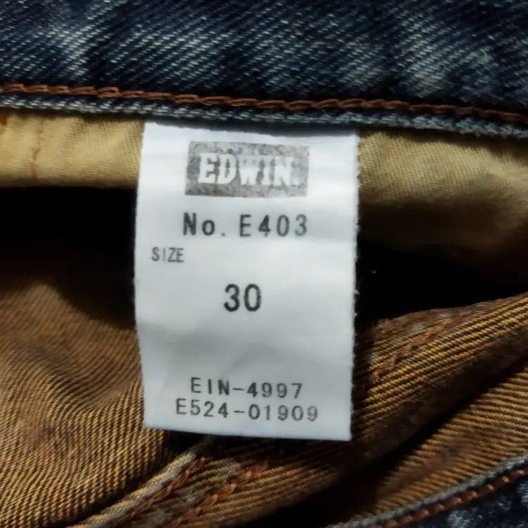 Edwin VINTAGE EDWIN 403 DISTRESSED FADED BLUE JEANS PANTS Size US 30 / EU 46 - 11 Thumbnail