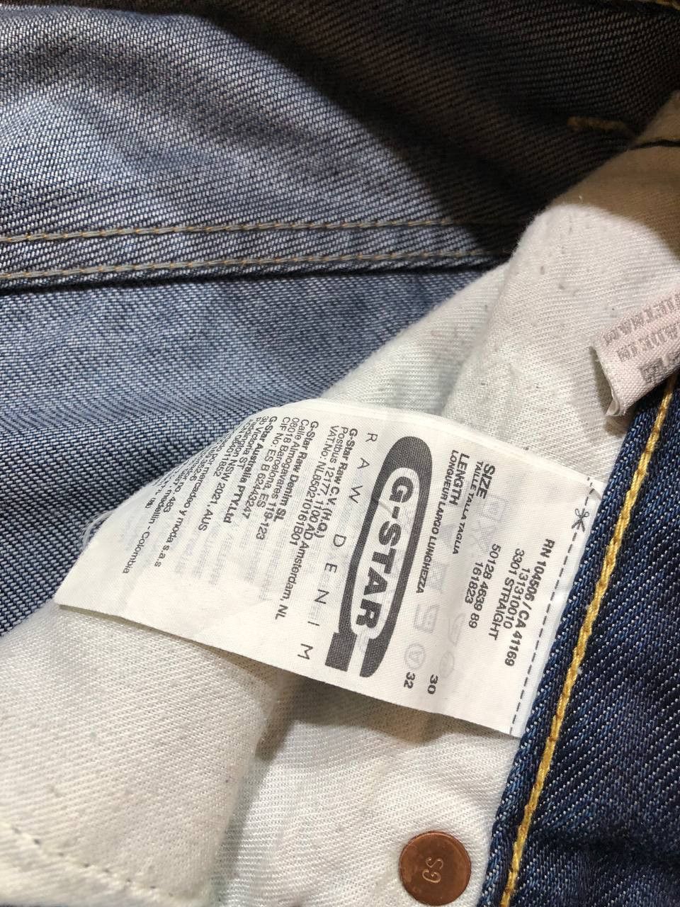 G-Star G Star Jeans Adult Denim Dark Wash Straight Leg Button Fly Size US 30 / EU 46 - 3 Thumbnail