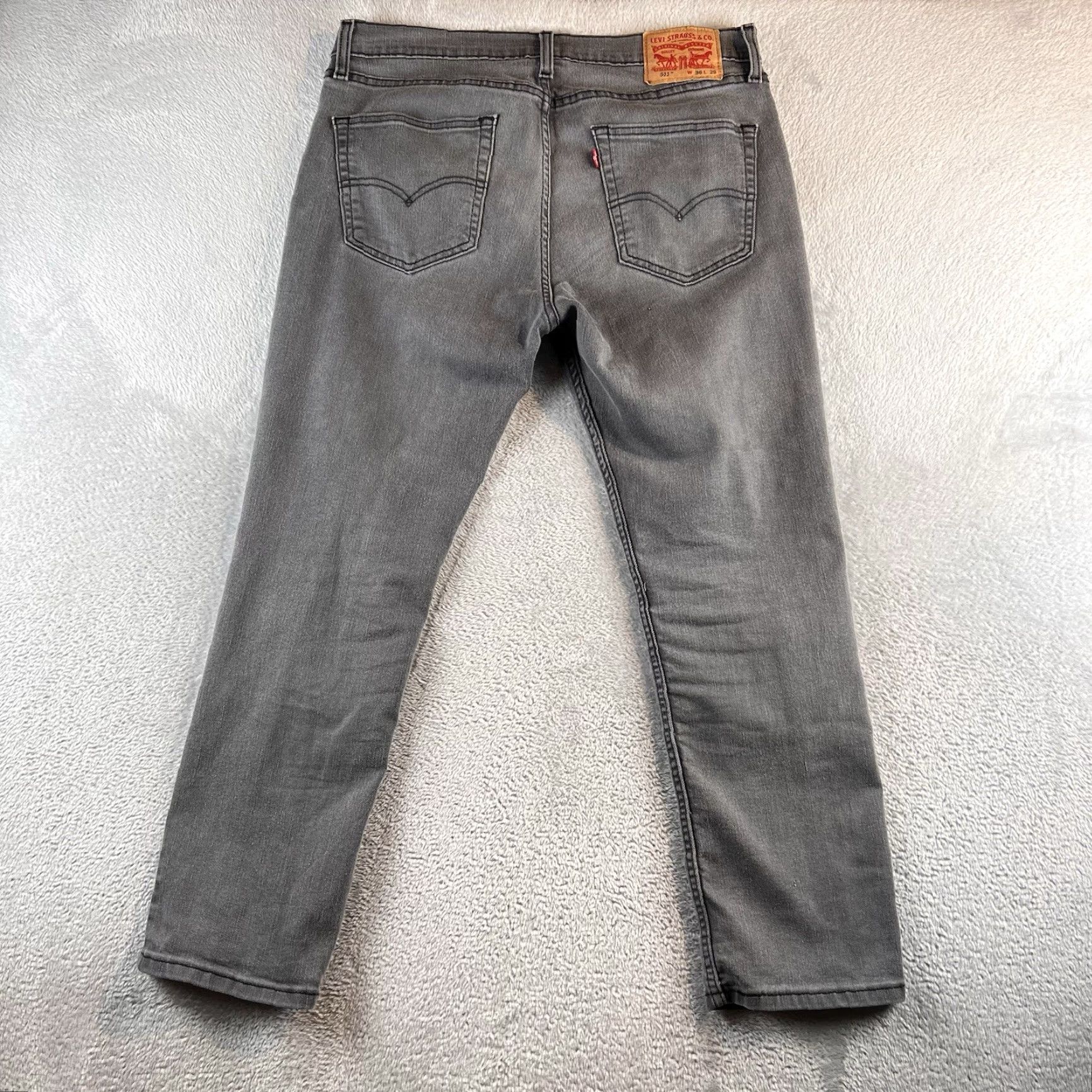 Levi's VINTAGE Levi's 511 Jeans Slim Straight 36x29 Gray Men Denim 5-Pocket Vintage 90s Bohemian Hipster Retro USA Mens Size US 36 / EU 52 - 2 Thumbnail