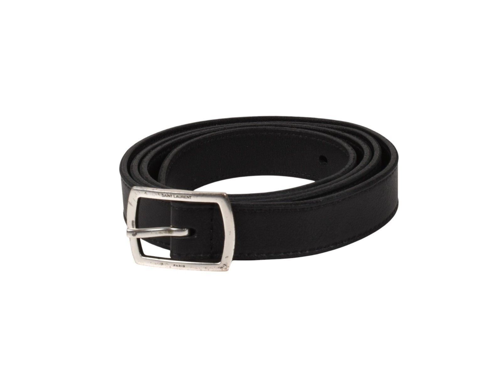【Yves Saint Laurent】ベルト 85 Saint Laurent Black YSL Logo Belt - Size 85 ○ Labellov