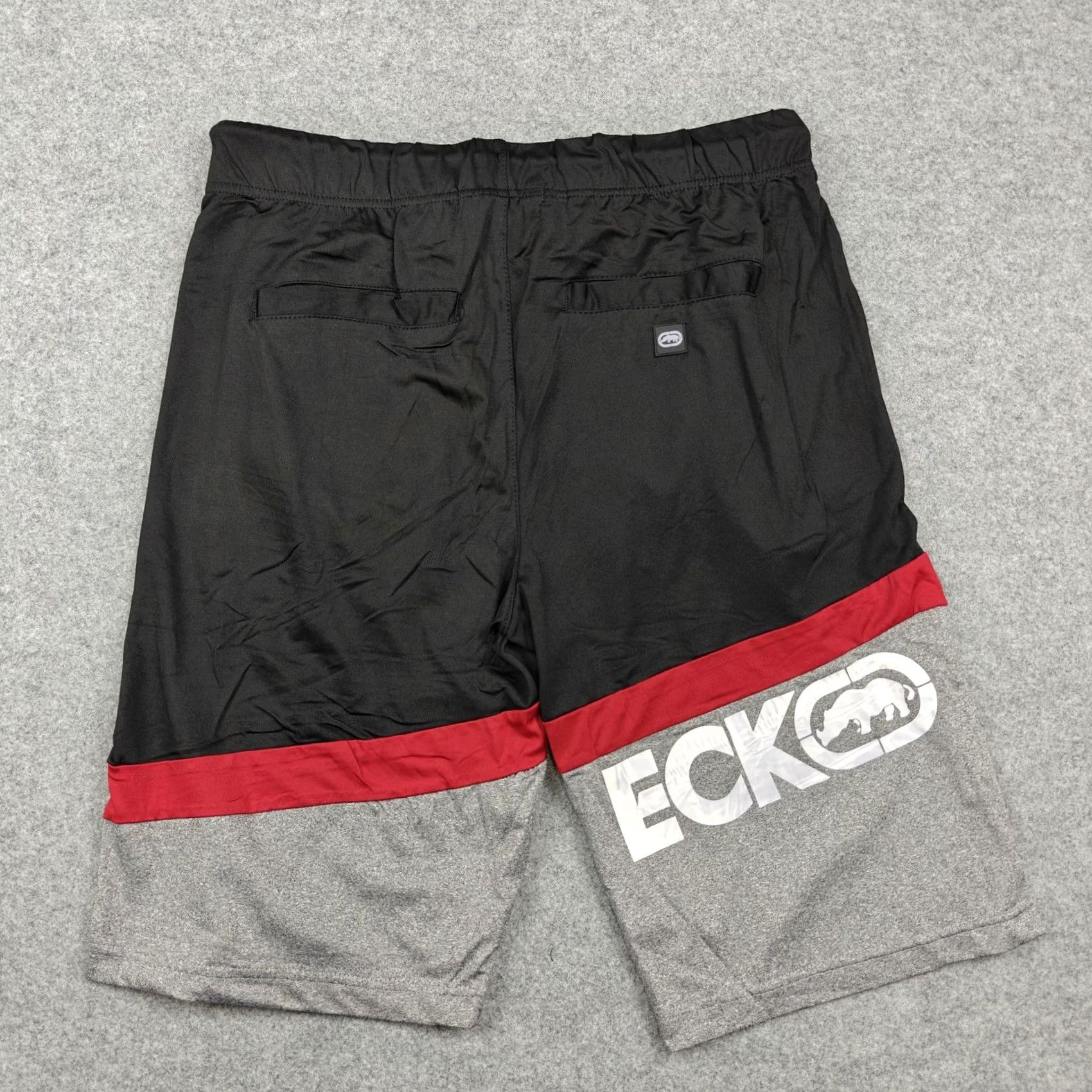 Ecko Unltd. Ecko Unltd Shorts Mens Medium Black Gray Colorblock Drawstring Pockets Shorts Size US 31 - 5 Thumbnail