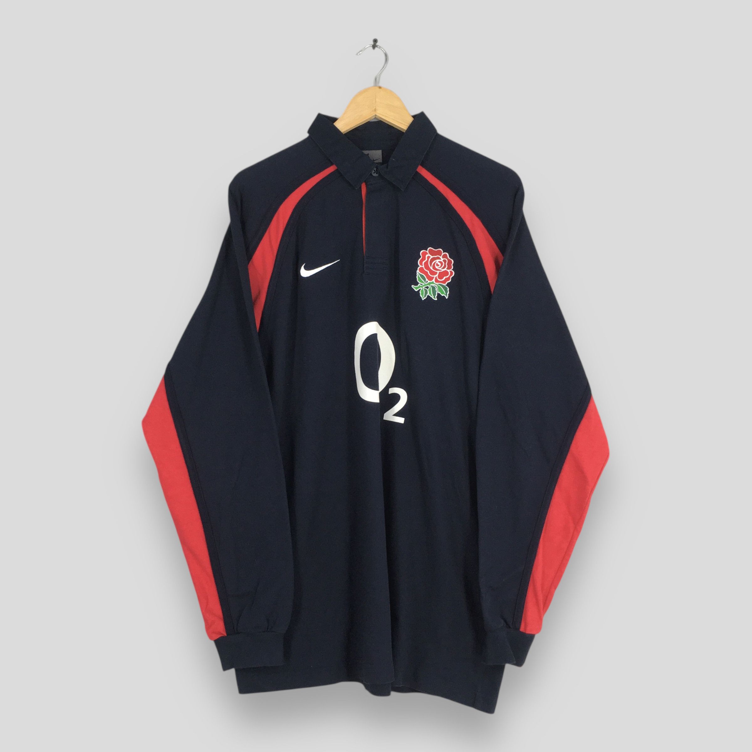 Nike Y2K Nike x Manchester United Black Devil Rugby Polo Vintage 