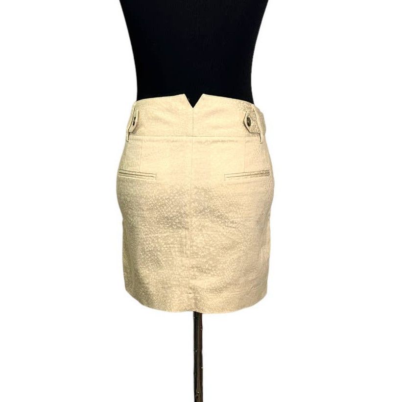 Express Express Design Studio beige printed mini skirt size 6 Size 28" / US 6 / IT 42 - 2 Thumbnail