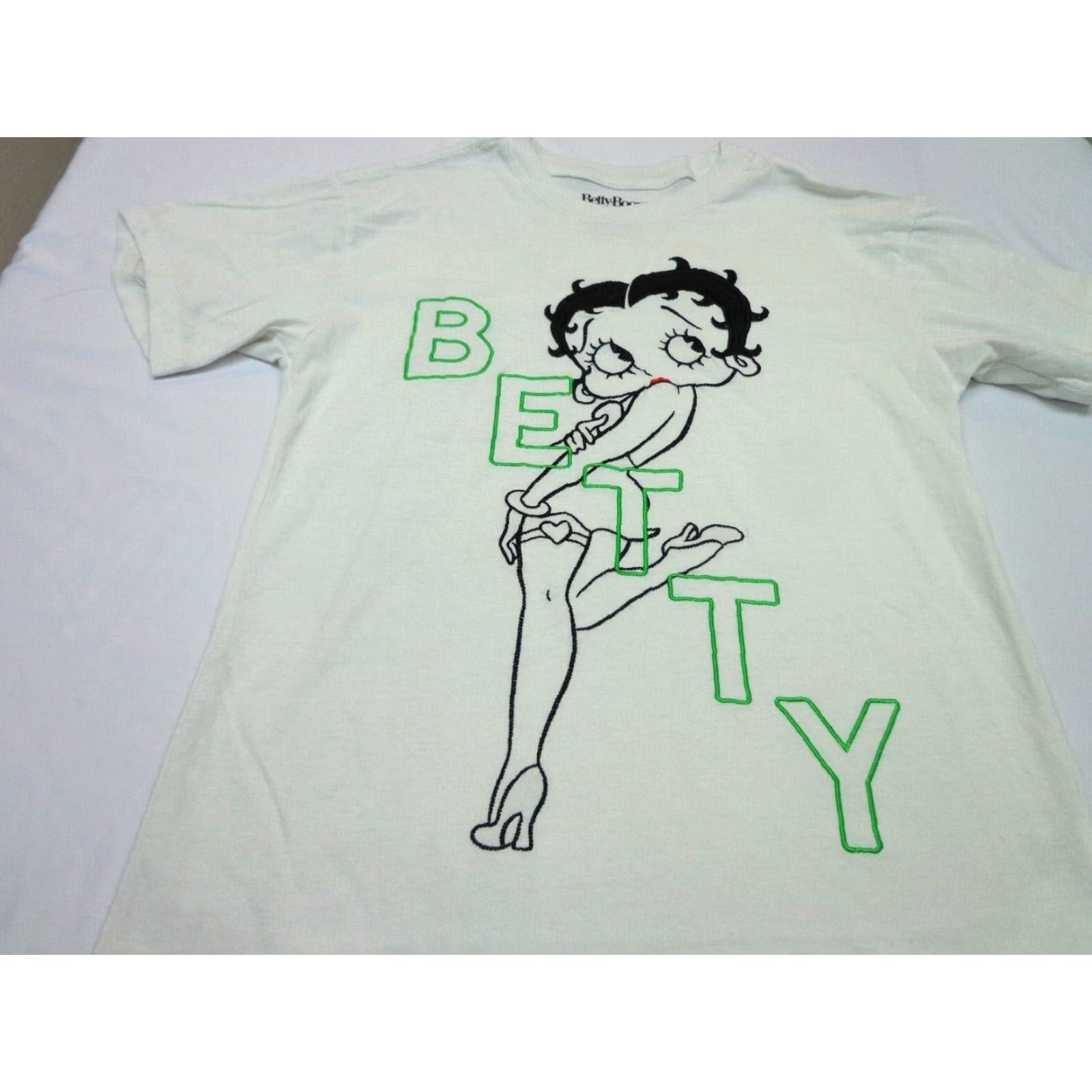 Vintage VINTAGE Betty Boop Graphic T-shirt XS Women Juniors Short Sleeve Ivory 90s Cartoon Betty Boop Womens XS Shirt Size XS / US 0-2 / IT 36-38 - 2 Thumbnail