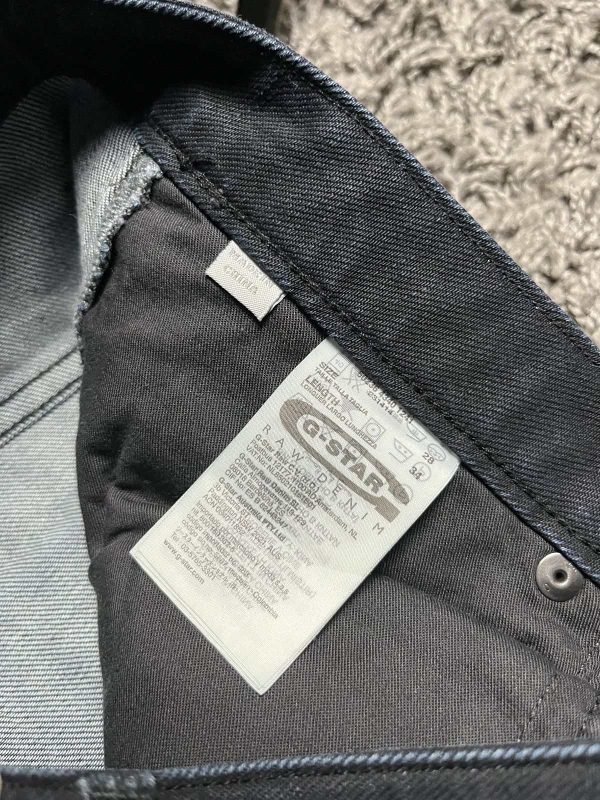 G-Star G-Star Raw Arc 3D Slim Jeans Dark Aged / Black Waxed Denim Size US 30 / EU 46 - 7 Thumbnail