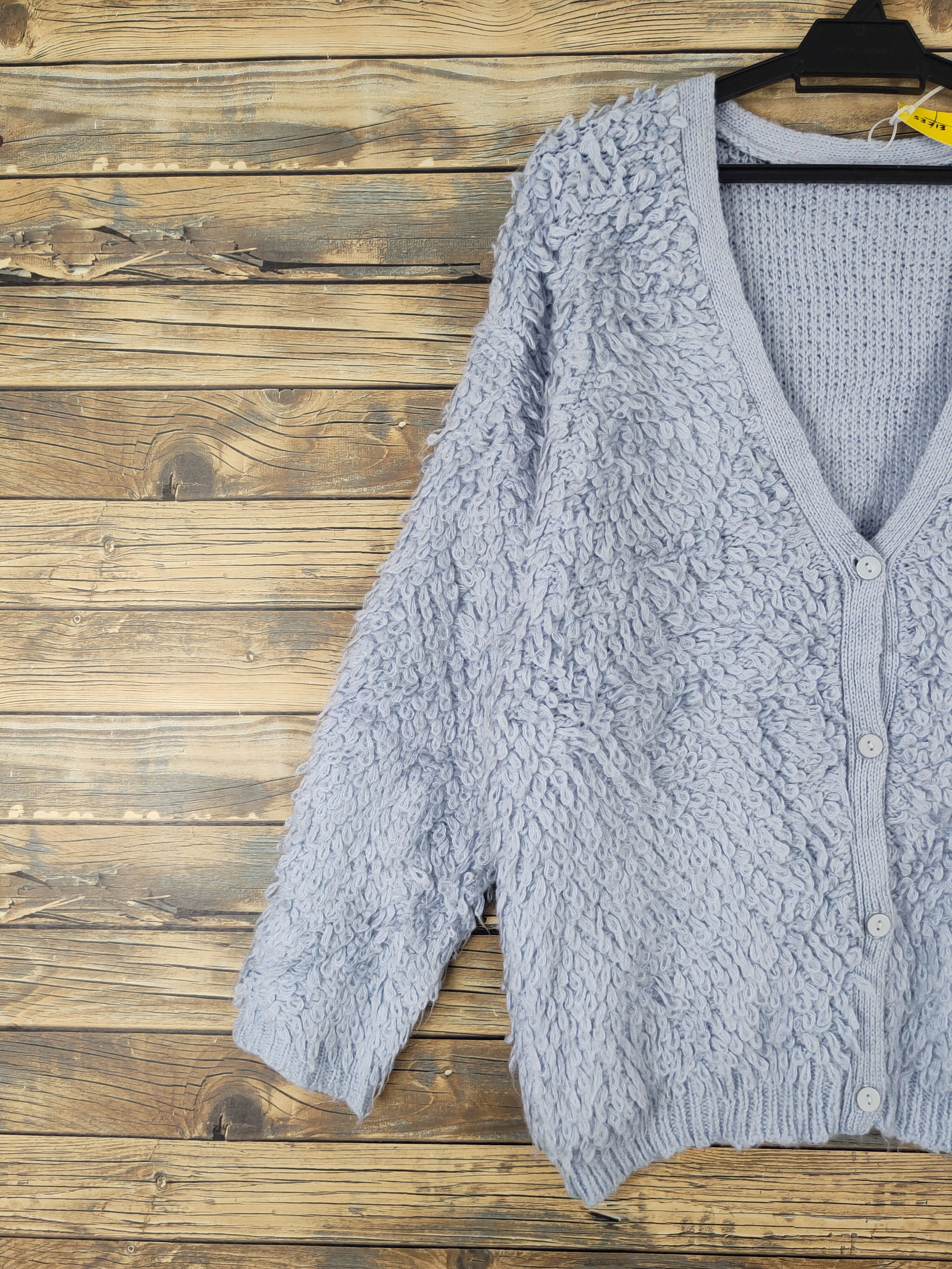 Japanese Brand Vis Blue Shag Shaggy Fur Mohair Knitwear Cardigan #W2034 Size US L / EU 52-54 / 3 - 3 Thumbnail