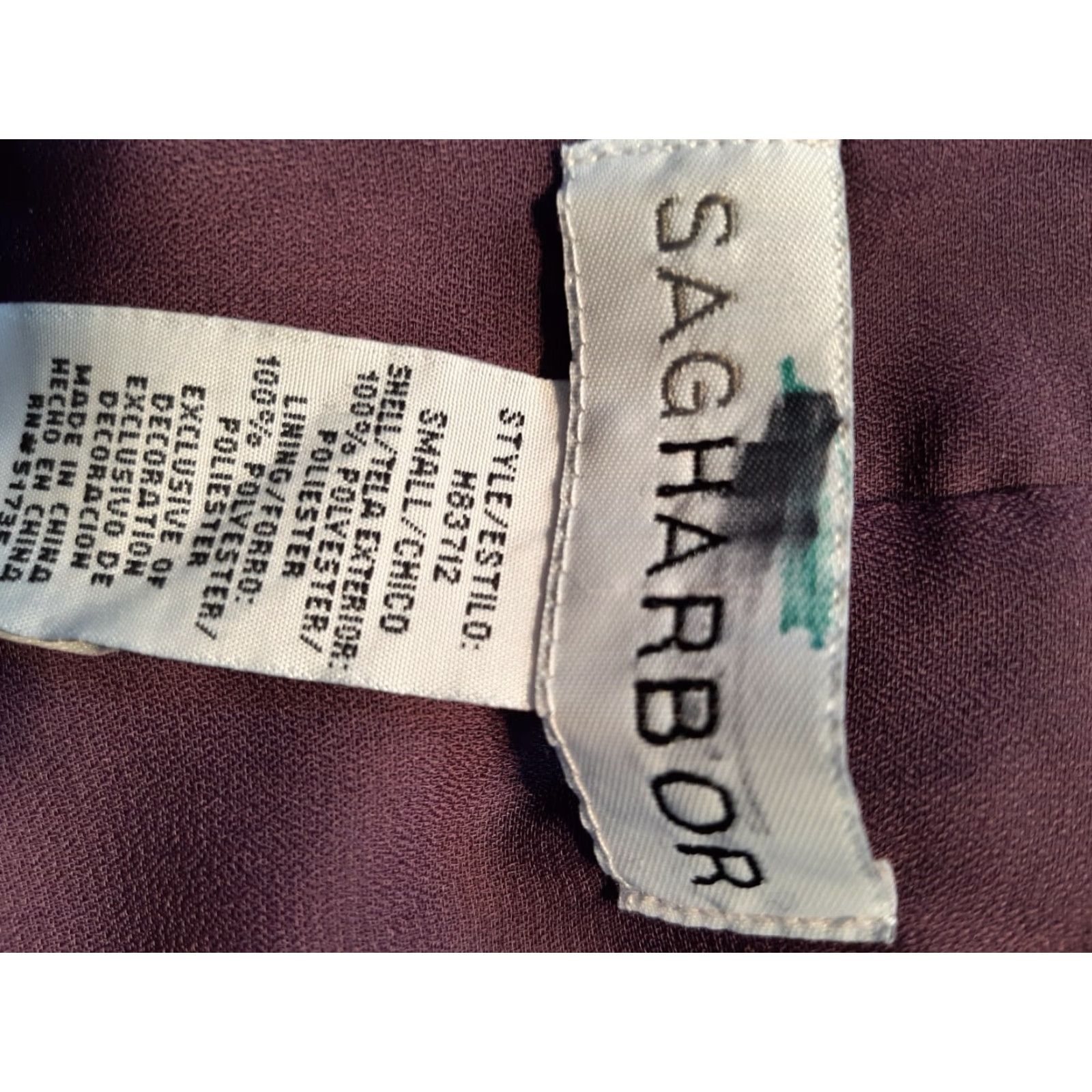 Vintage Sag Harbor Women Sleeveless Top Purple Beaded Polyester Blouse S Purple Sleeveless Casual Women Sag Harbor Size S / US 4 / IT 40 - 3 Thumbnail