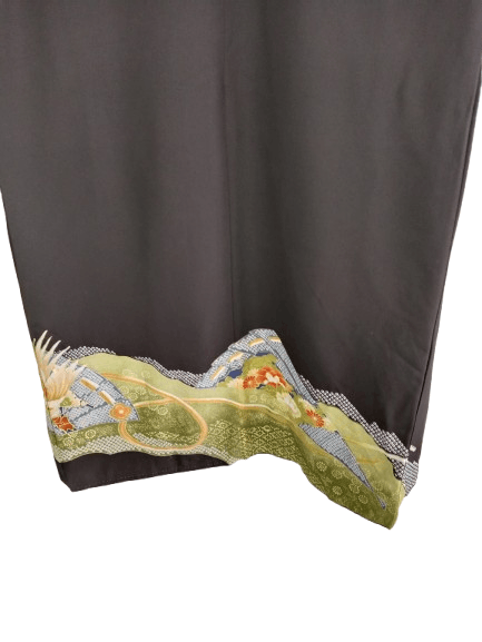 Komono Vintage Yukata Furisode Tomesode Kimono JAPANESE Robe Size L / US 10 / IT 46 - 6 Thumbnail