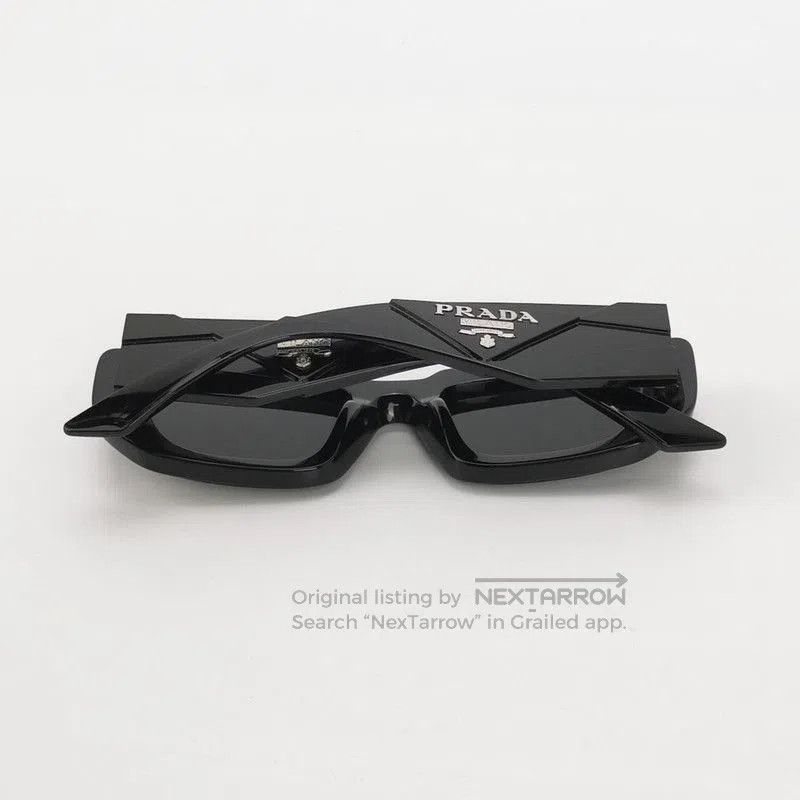 Prada Prada Full Frame Triangle Logo Sunglasses. Size ONE SIZE - 3 Thumbnail