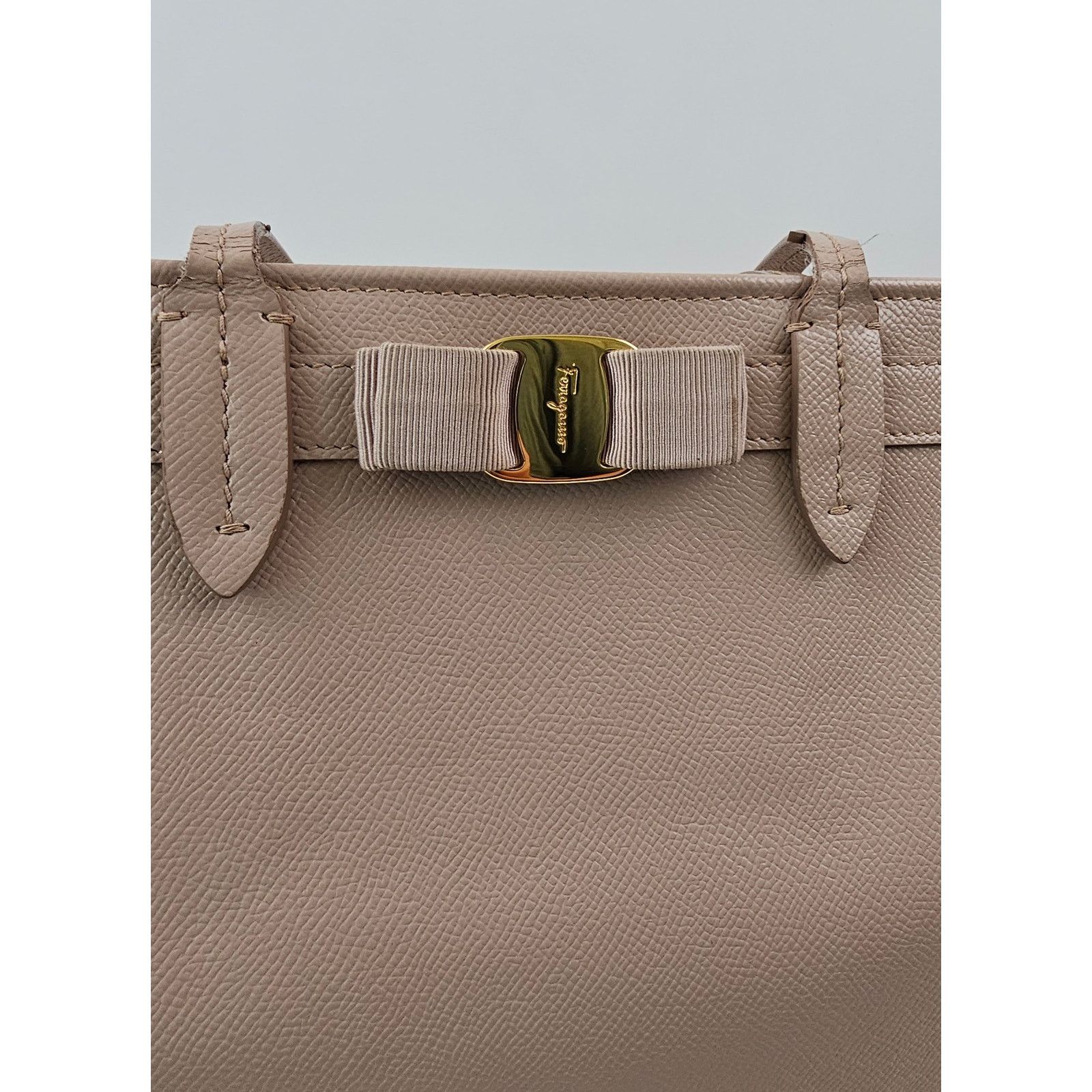 Salvatore Ferragamo Salvatore Ferragamo Vara Bow Tote pink beige color Size ONE SIZE - 6 Thumbnail
