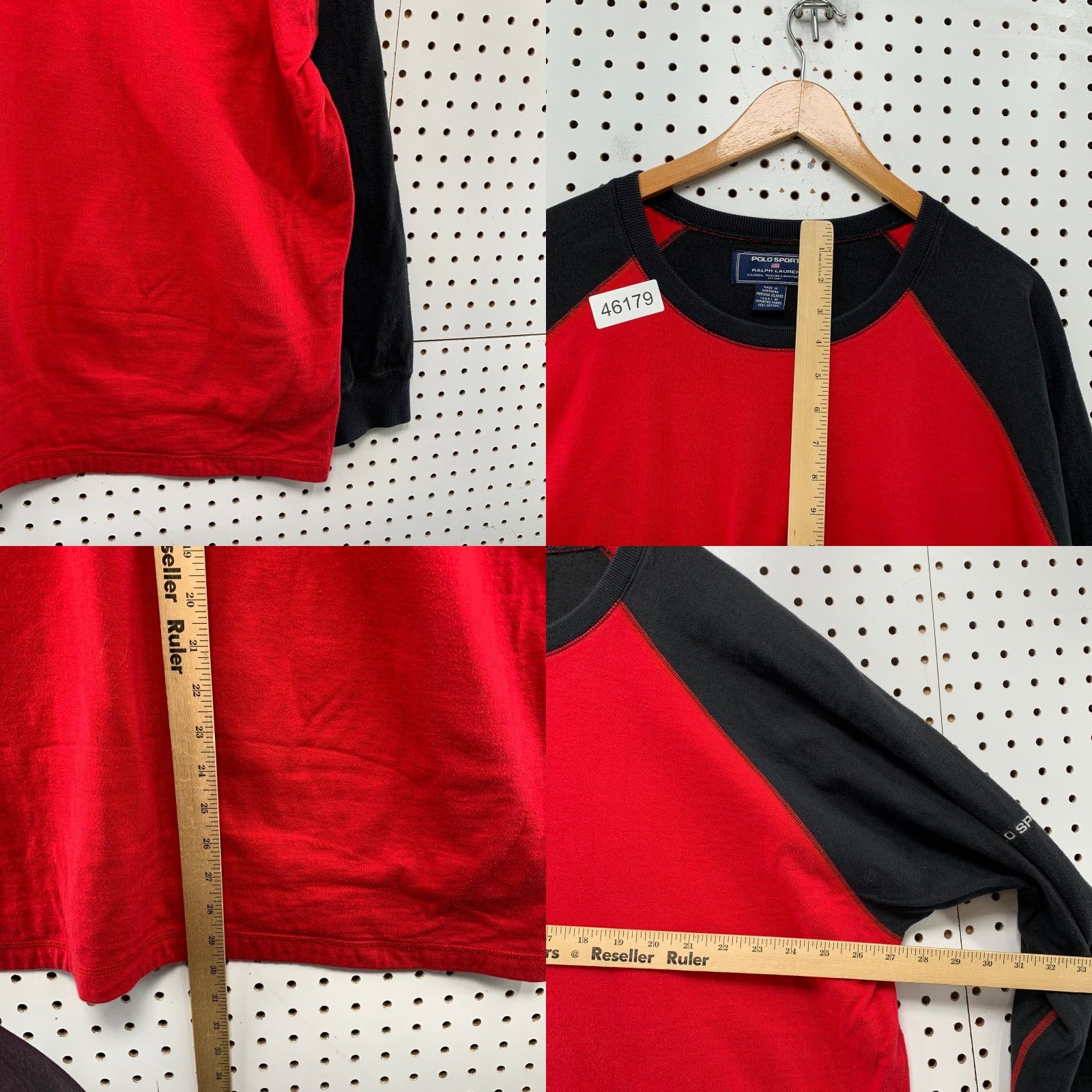 Vintage VINTAGE Polo Sport Sweatshirt Mens XL Red Black Double Face Lined Made USA Size US XL / EU 56 / 4 - 8 Thumbnail