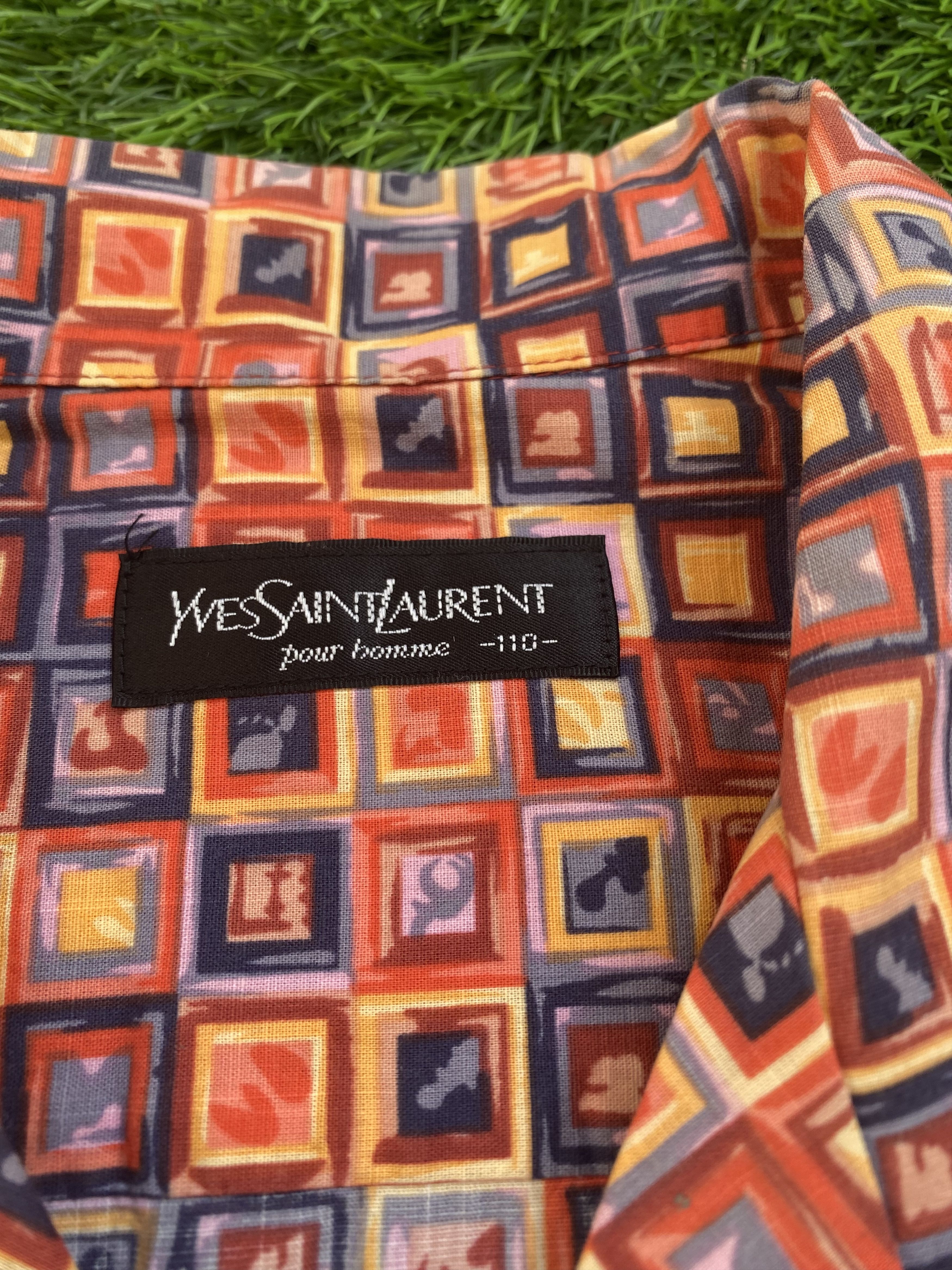 Yves Saint Laurent Vintage Yves Saint Laurent Full Print Shirts Size US L / EU 52-54 / 3 - 4 Thumbnail
