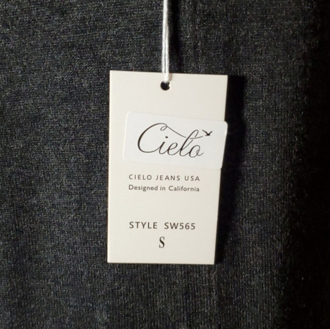 Other Cielo Size S/M Cardigan Charcoal Open Front Sweater Size M / US 6-8 / IT 42-44 - 6 Thumbnail