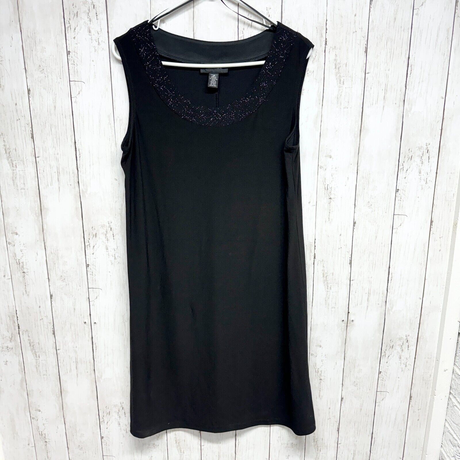 Other R&M Richards Dress Size 12 Solid Black Sleeveless Polyester Size XL / US 12-14 / IT 48-50 - 1 Thumbnail