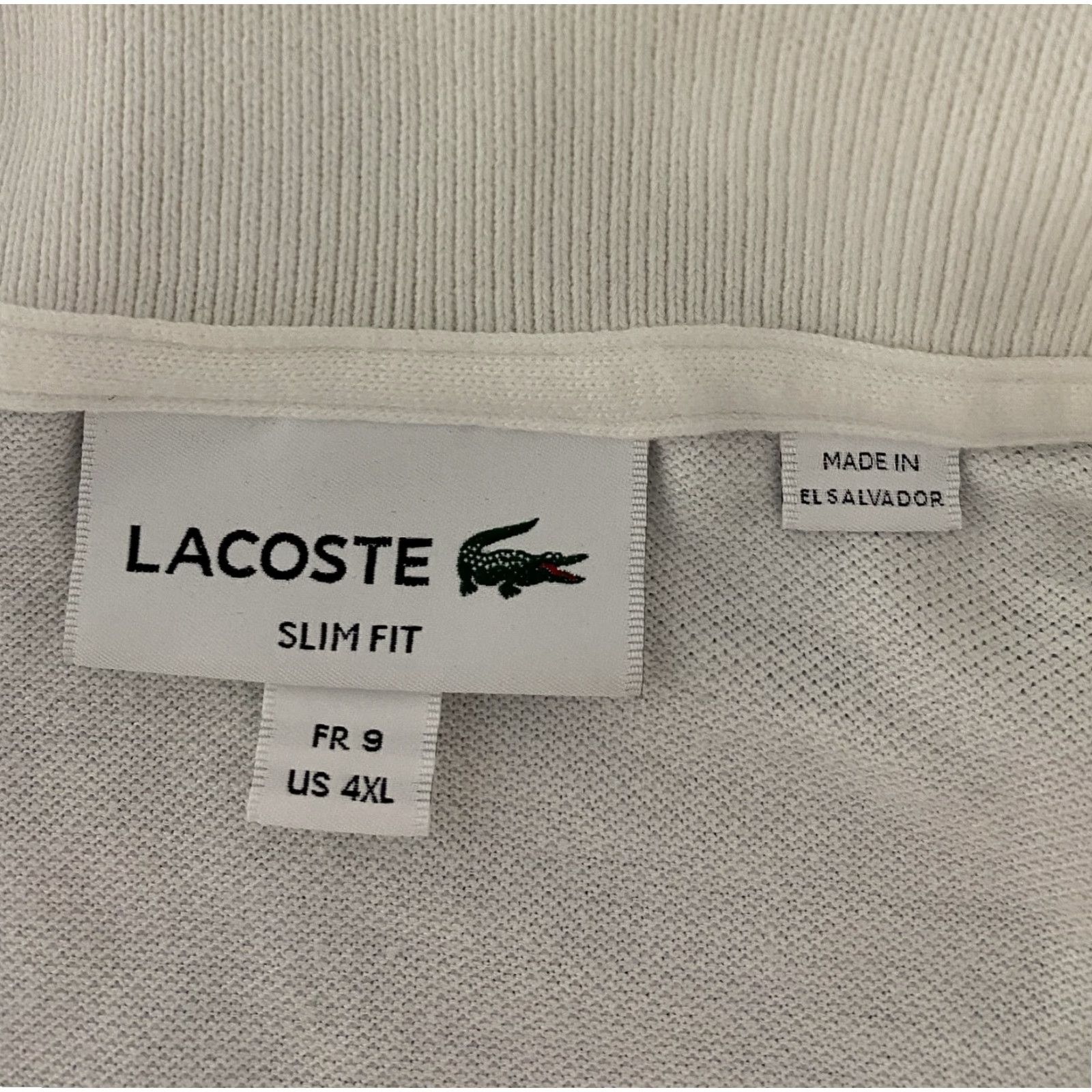 Lacoste Lacoste Polo Shirt Mens 4XL White Slim Fit American Flag Croc Embroidered Logo Shirt Size US XXL / EU 58 / 5 - 5 Thumbnail