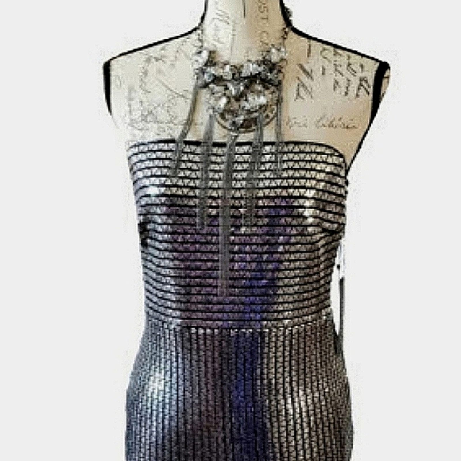 Other HAUTE MONDE ☆ SILVER ☆ METALLIC ☆ COCKTAIL DRESS ☆ Lg. ☆ NWT Size L / US 10 / IT 46 - 3 Thumbnail