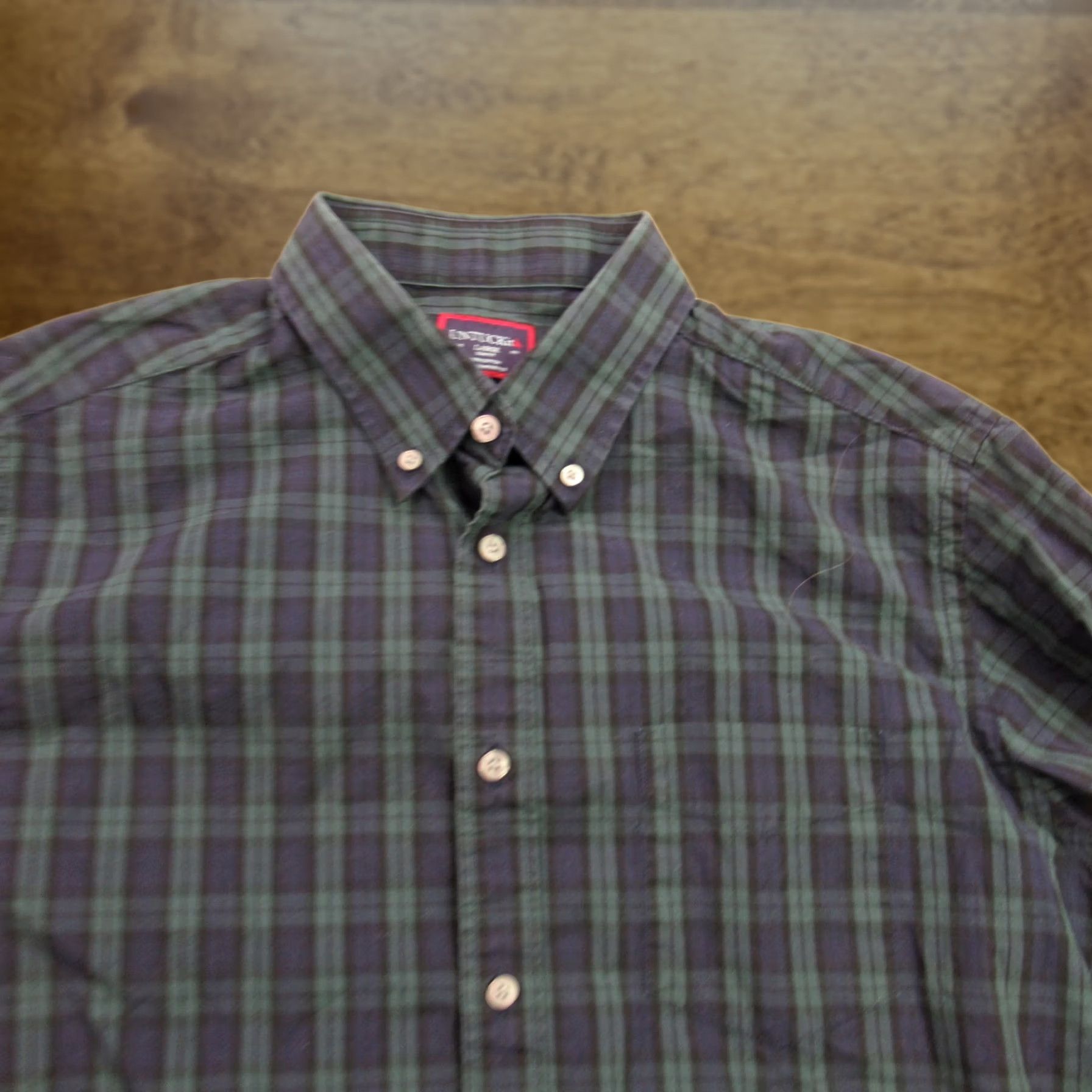 UNTUCKit UNTUCKit Mens Large Long Sleeve Button-Front Plaid Shirt Slim Fit Casual Size US L / EU 52-54 / 3 - 1 Thumbnail