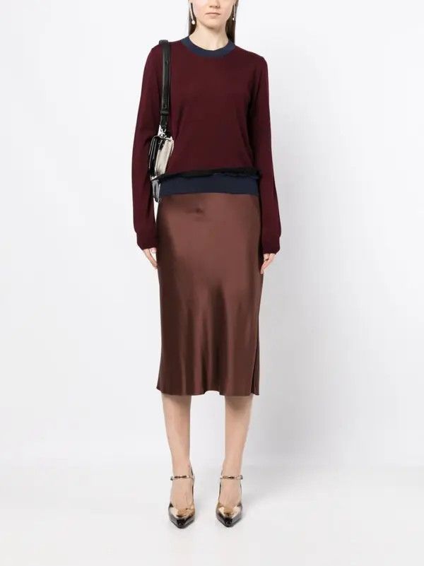 Maison Margiela o1y0625 Crewneck Sweater in Burgundy/Blue Size M / US 6-8 / IT 42-44 - 5 Thumbnail