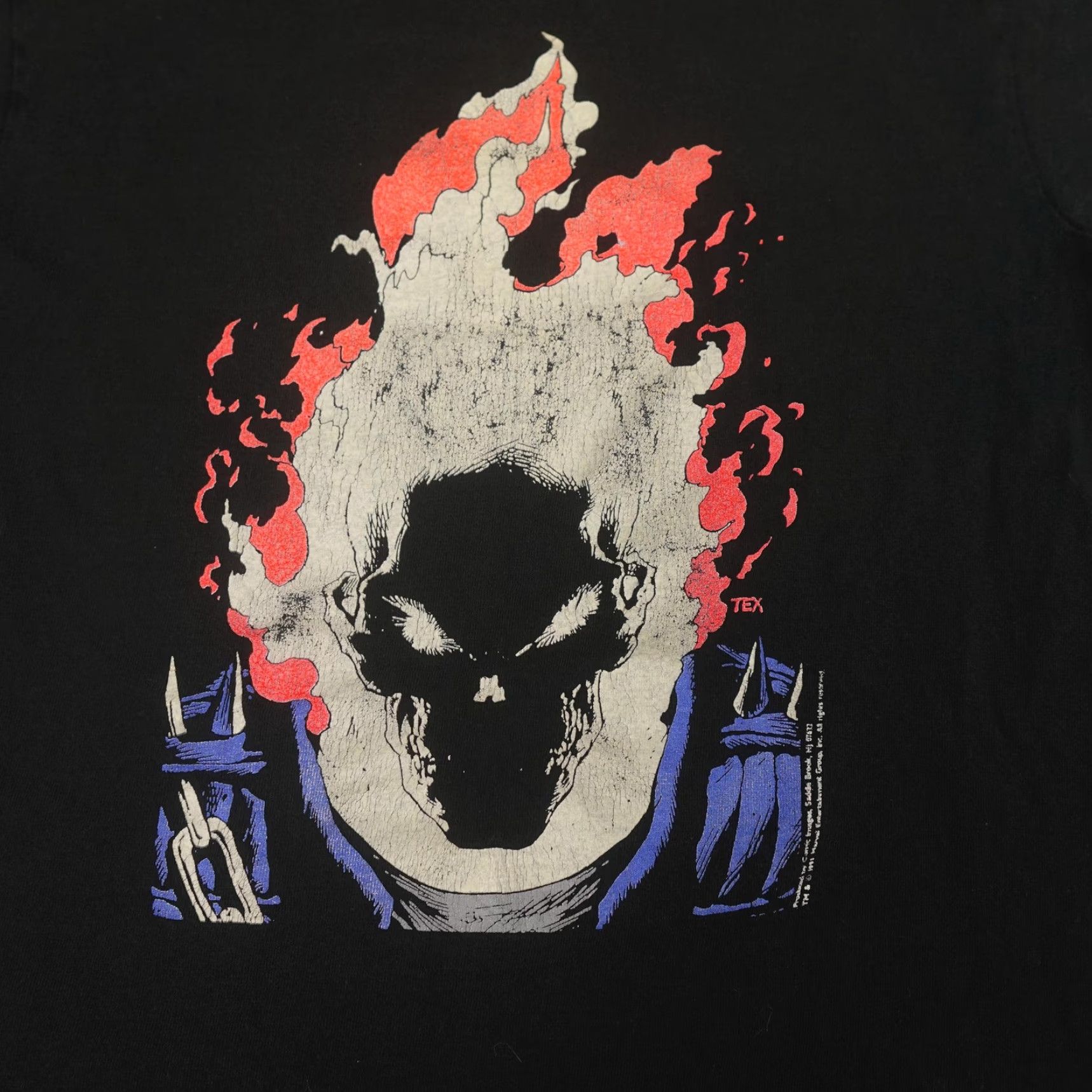 Changes VINTAGE Marvel Ghost Rider Shirt Mens M Black 1991 Comic Superhero 90s Size US M / EU 48-50 / 2 - 3 Thumbnail