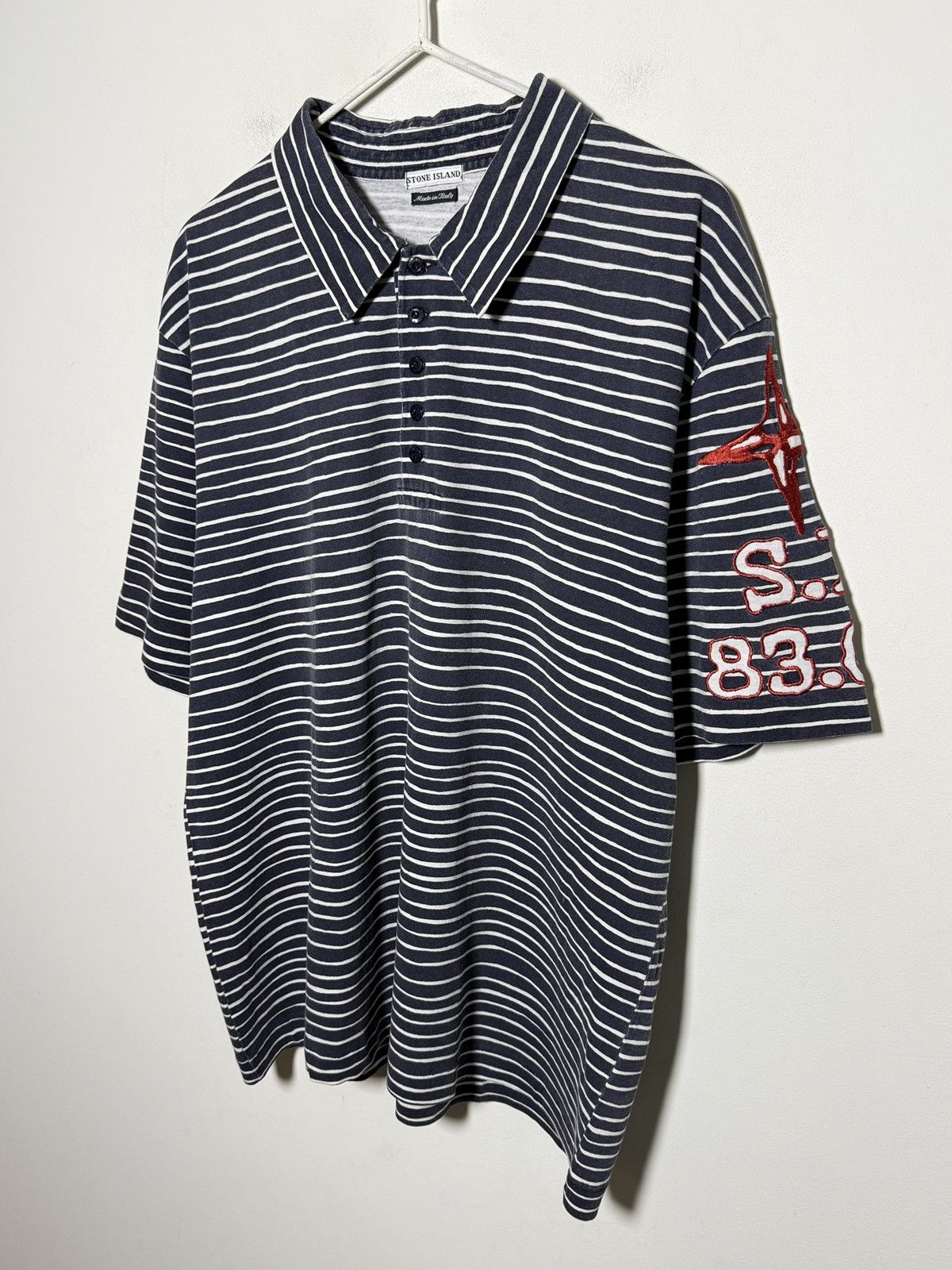 Stone Island stone island y2k striped polo Size US L / EU 52-54 / 3 - 2 Thumbnail
