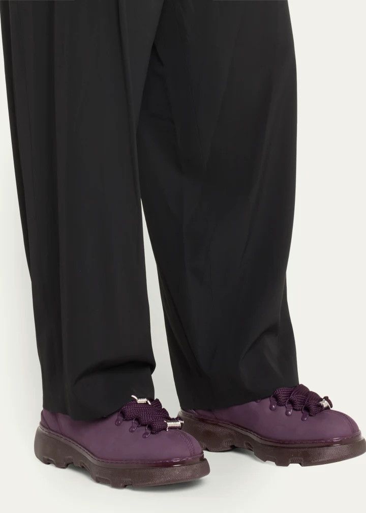 Burberry o1w1db10824 Nubuck Trek Boots in Purple/Black Size US 12 / EU 45 - 2 Thumbnail