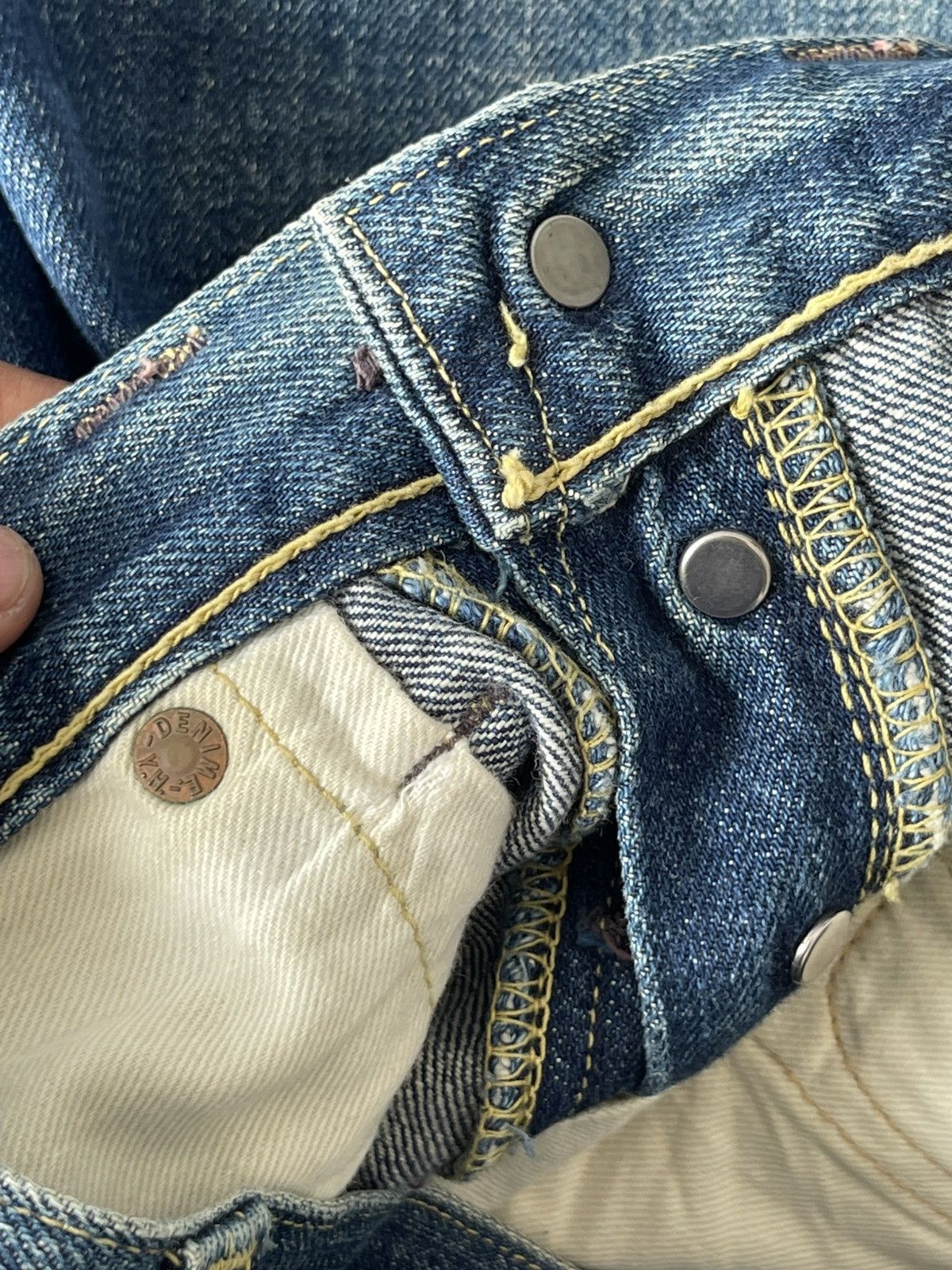 Denime Vintage Distressed Denime Selvedge Denim Size US 30 / EU 46 - 11 Thumbnail