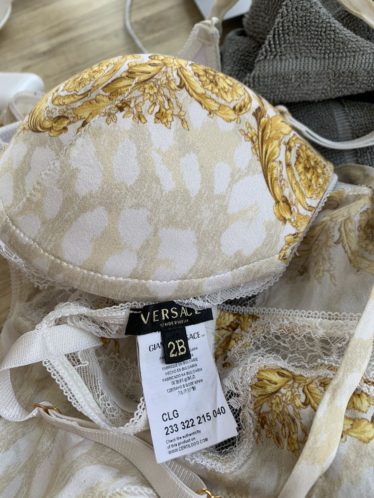 Versace 🔴 VERSACE Underwear Set Suit Baroque Bikini Bra Gold Size ONE SIZE - 5 Thumbnail