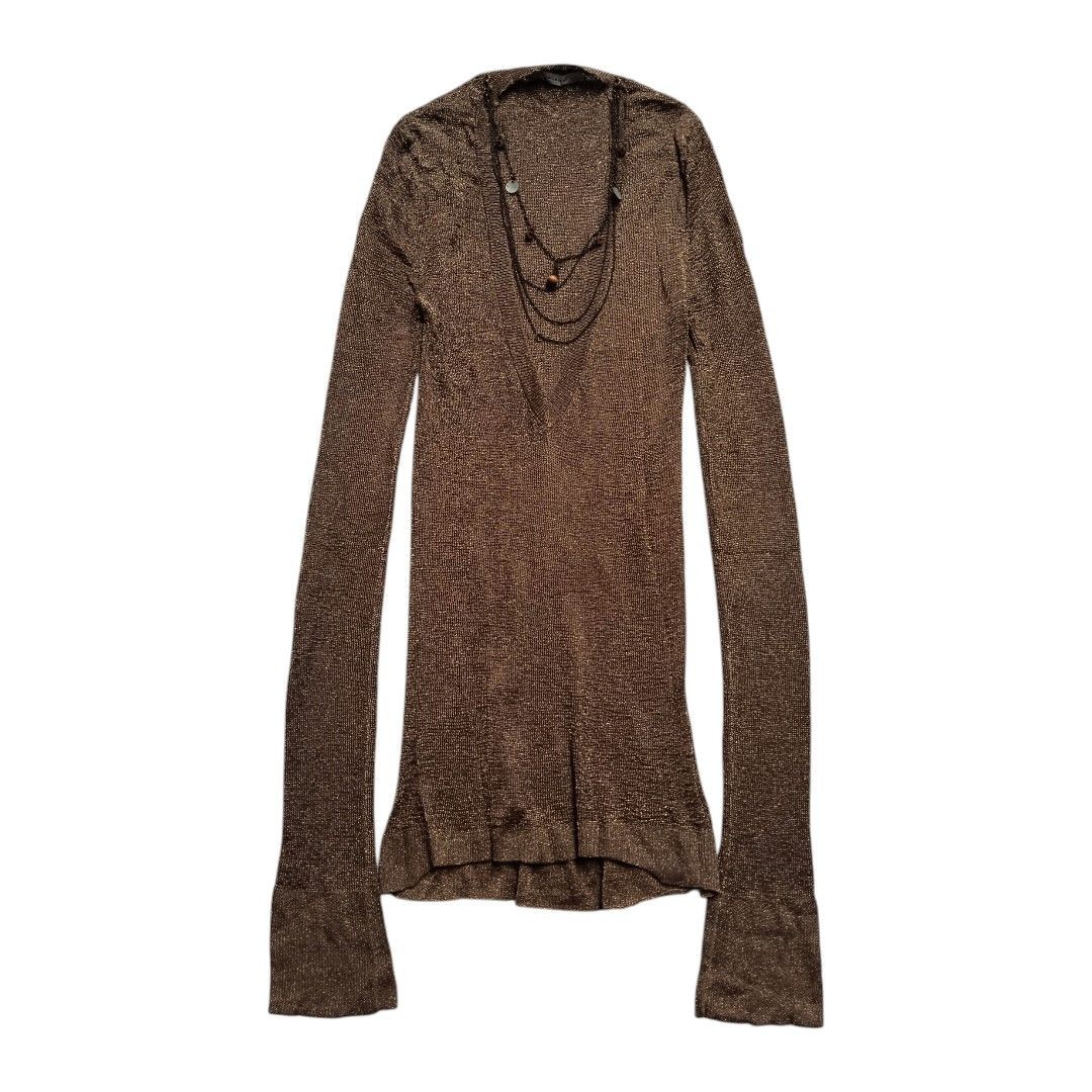 Le Grande Bleu (L.G.B.) Enchantment..? Vneck Glitter knitt tshirt Size US S / EU 44-46 / 1 - 1 Thumbnail