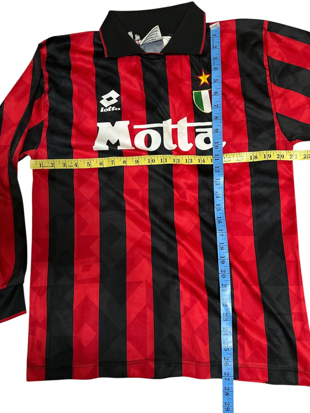 Vintage Vintage Lotto Ac Milan Long Sleeve Jersey . Size US L / EU 52-54 / 3 - 3 Thumbnail
