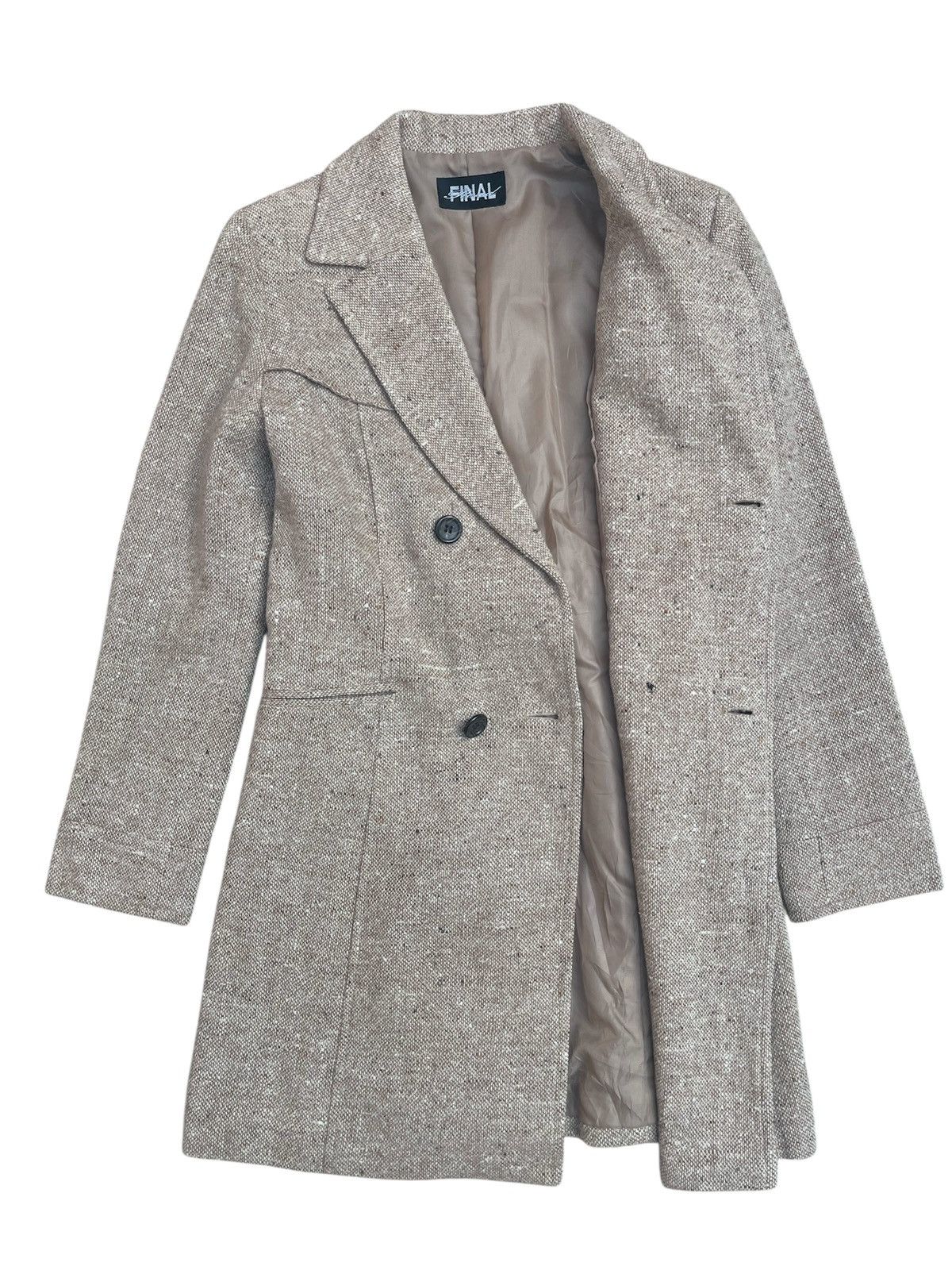 Final Home × Japanese Brand × Vintage Vintage FINAL Wool Tweed Coat - Belted & Fully Lined Size S / US 4 / IT 40 - 4 Thumbnail