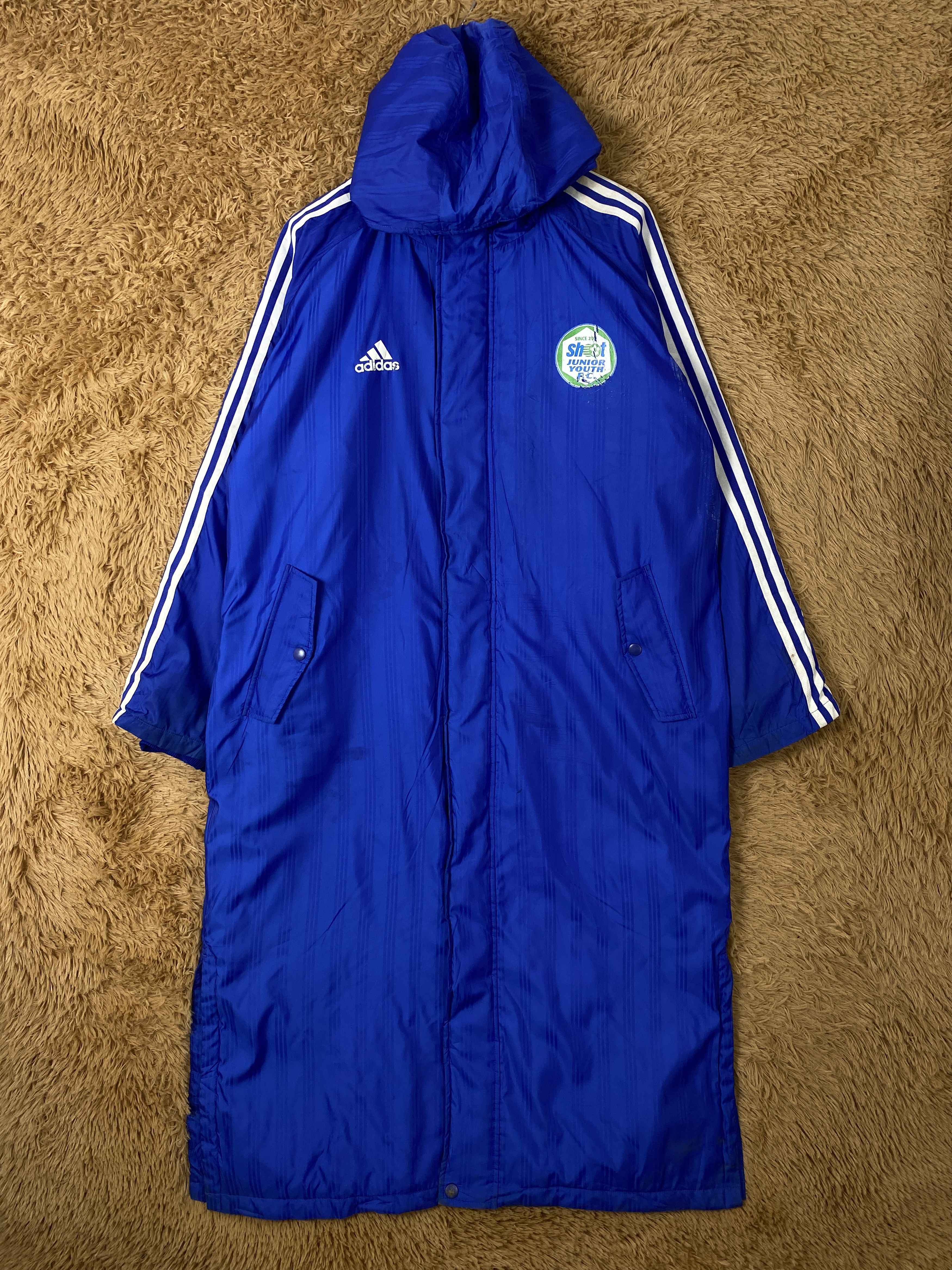 Adidas Vintage Adidas Hoodie Sherpa Lining Long Jacket J2177 Size US L / EU 52-54 / 3 - 1 Thumbnail