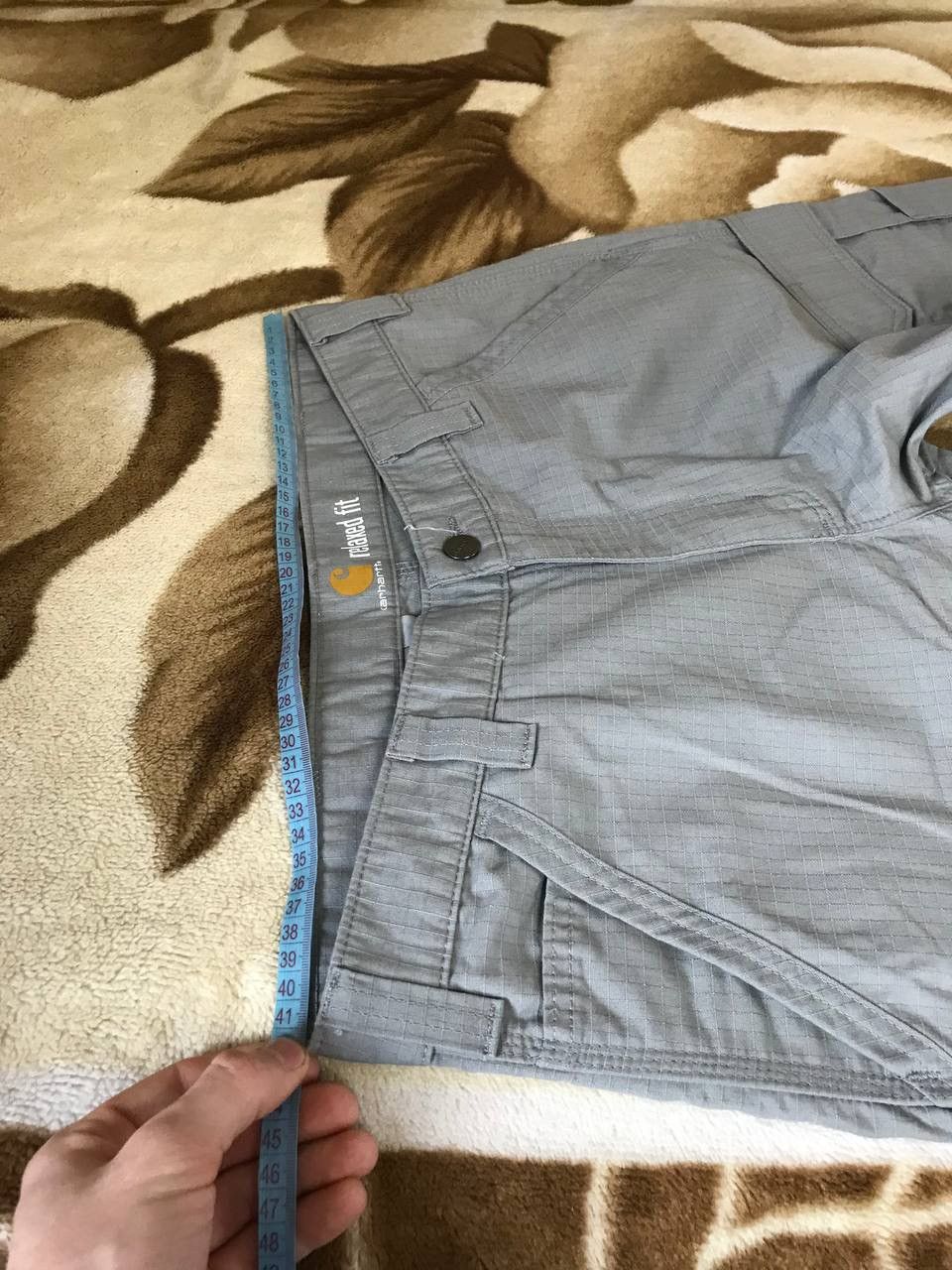 Carhartt 🔥 Carhartt Mens Cargo Shorts Grey Relaxed Fit Cotton Size US 33 - 6 Thumbnail