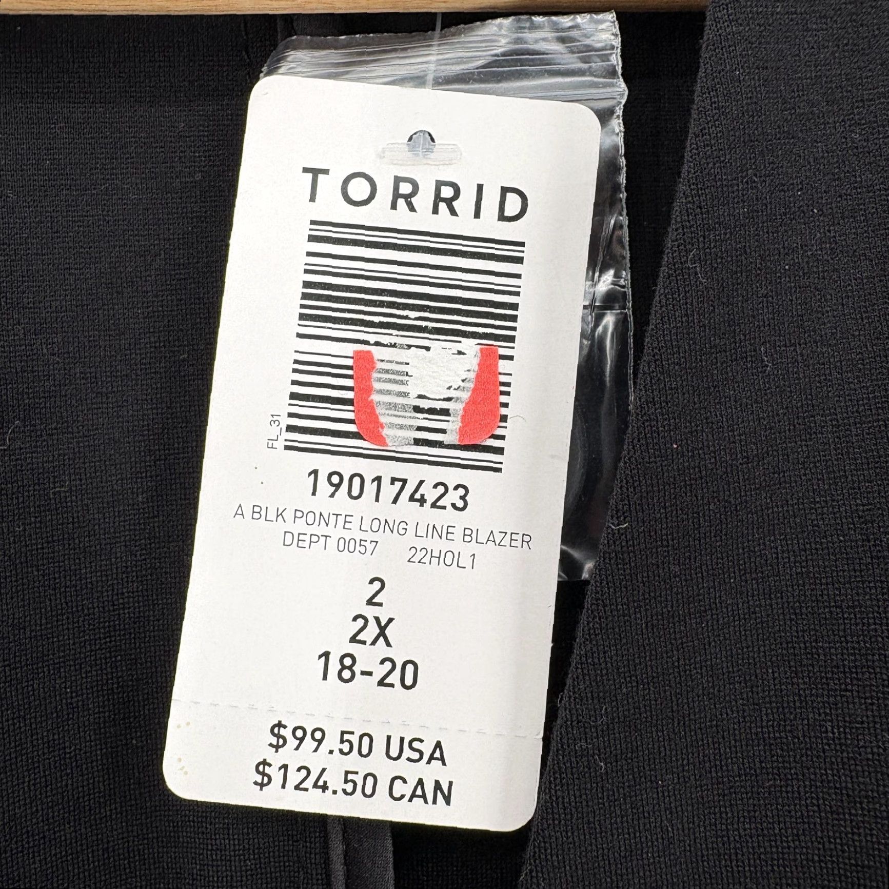 Torrid Torrid Blazer Womens 2X Black Long Line Shawl Collar Tuxedo Jacket NWT Size XXL / US 16-18 / IT 52-54 - 5 Thumbnail