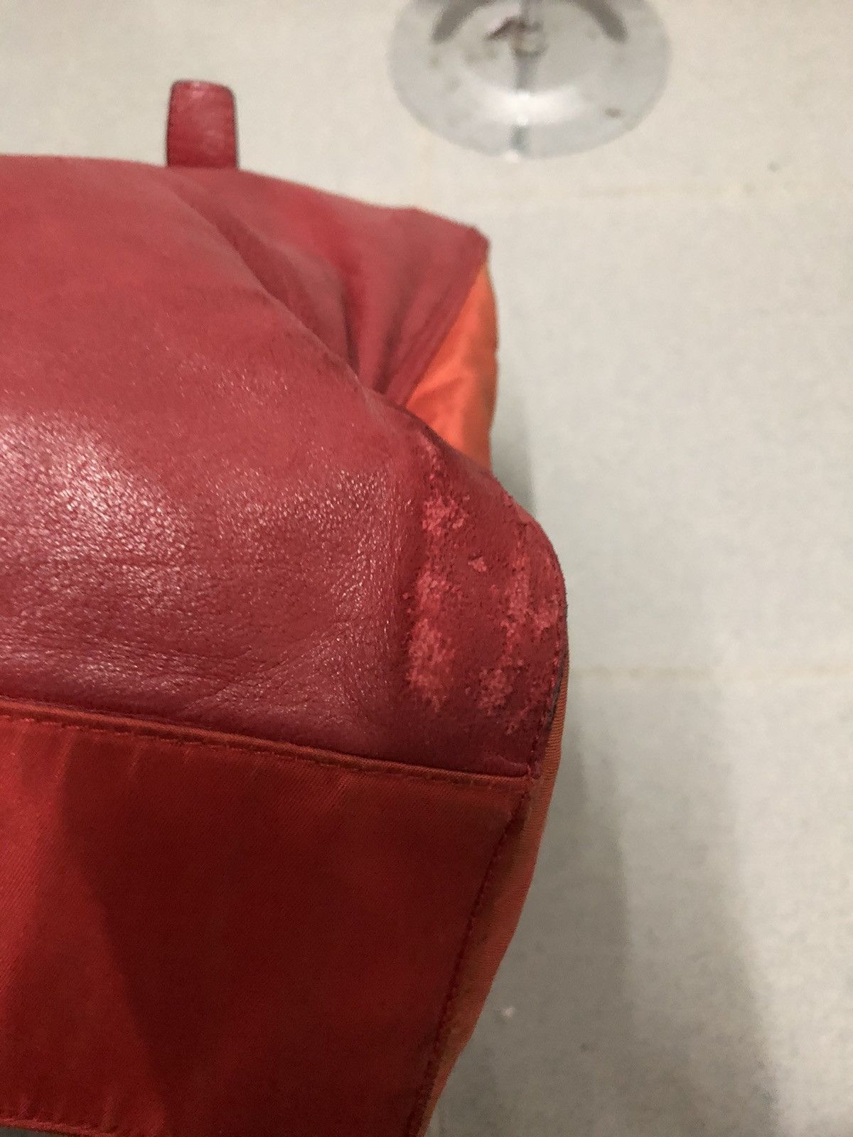 Prada × Vintage Vintage Prada Red Leather Shoulder Bag Size ONE SIZE - 17 Thumbnail