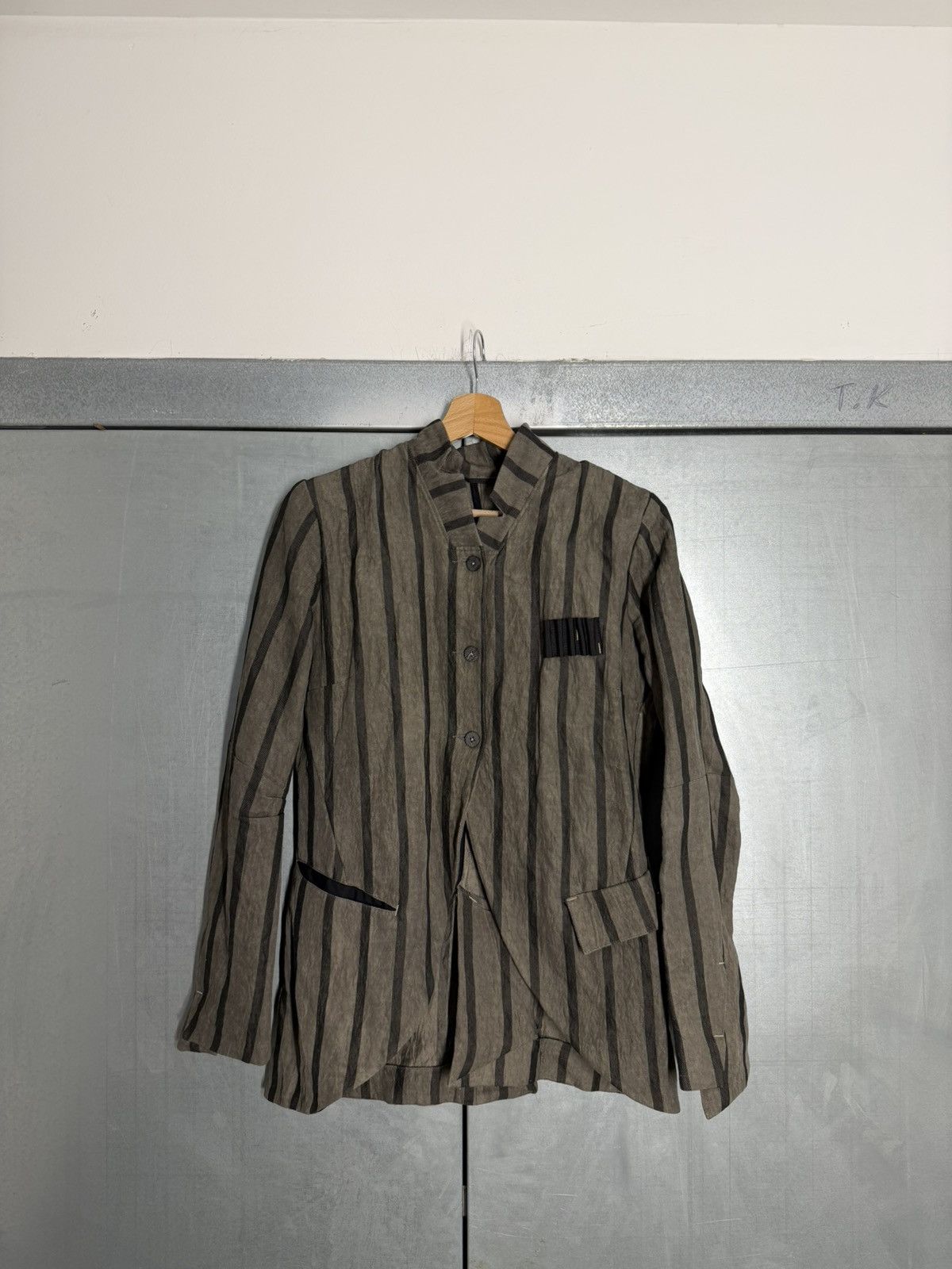 Nostra Santissima Nostra Santissima Hemp Striped Blazer Size US XS / EU 42 / 0 - 1 Thumbnail