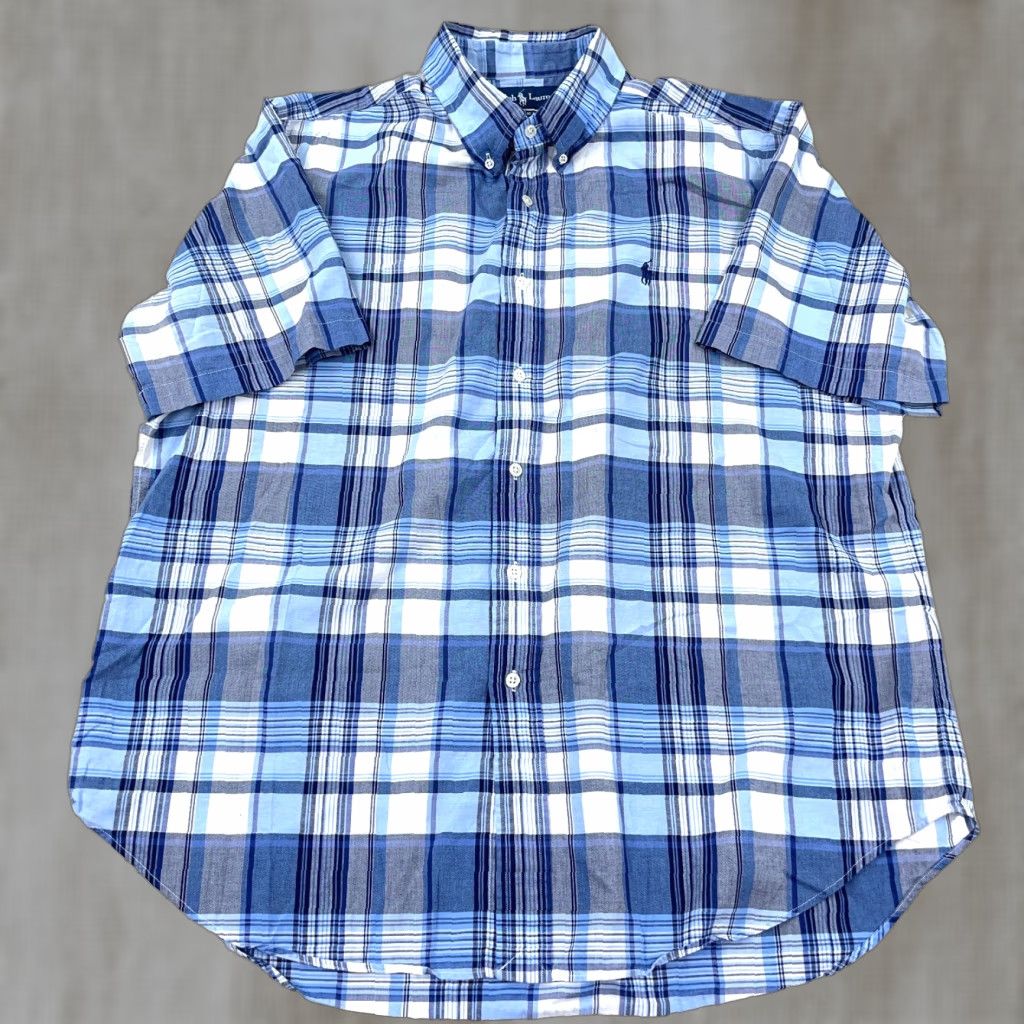 Ralph Lauren Ralph Lauren Shirt Men XL Blue Plaid Button-Up Classic Fit Tartan Cap Colorful Preppy Size US XL / EU 56 / 4 - 1 Thumbnail