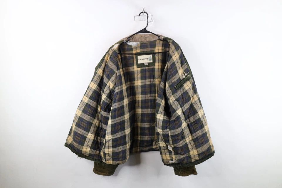 Vintage Vintage 90s Streetwear Flannel Lined Chore Jacket Green Size US XXL / EU 58 / 5 - 14 Thumbnail