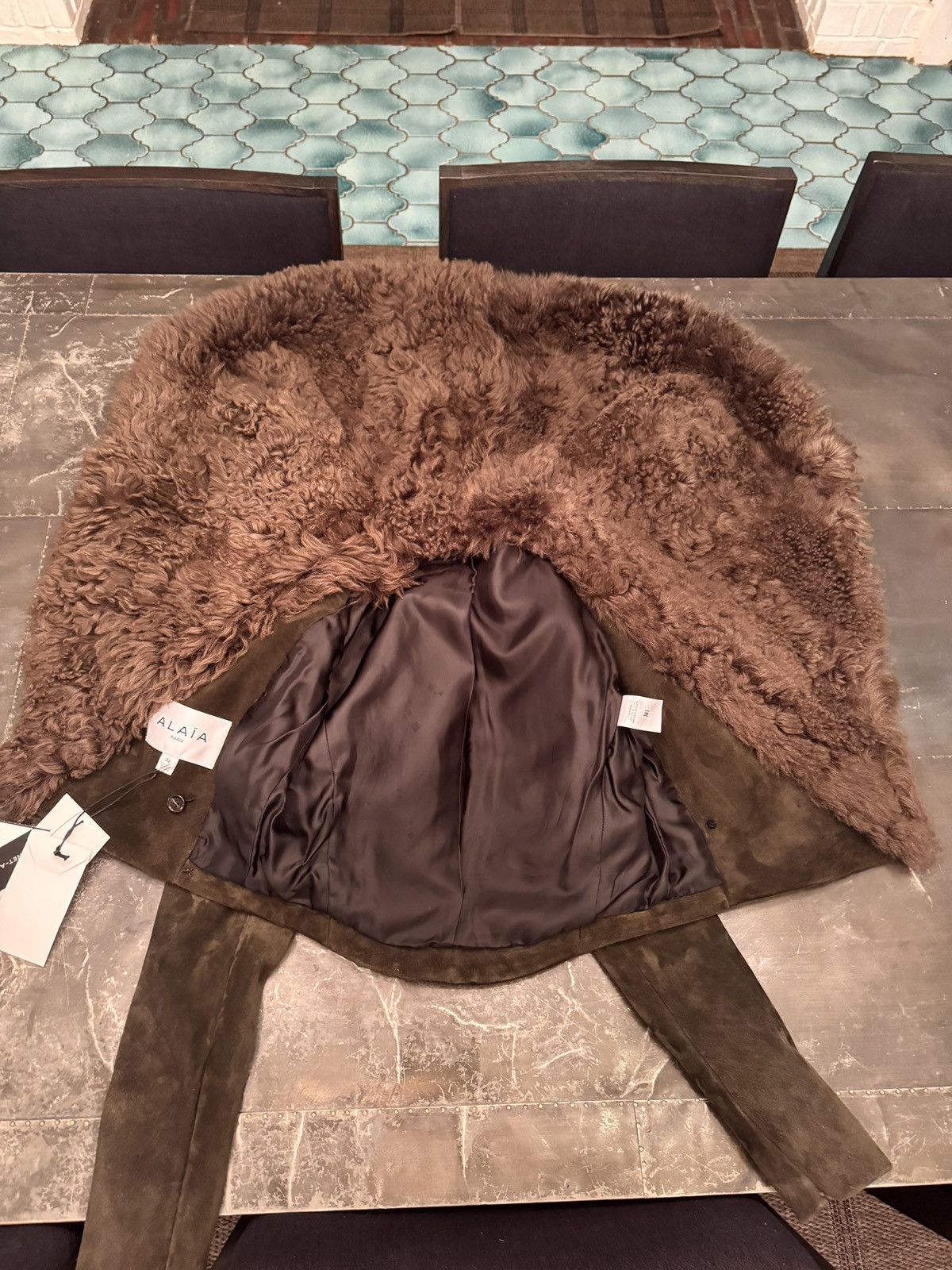 Alaia Alaia Shearling Suede Jacket Size XS / US 0-2 / IT 36-38 - 4 Thumbnail