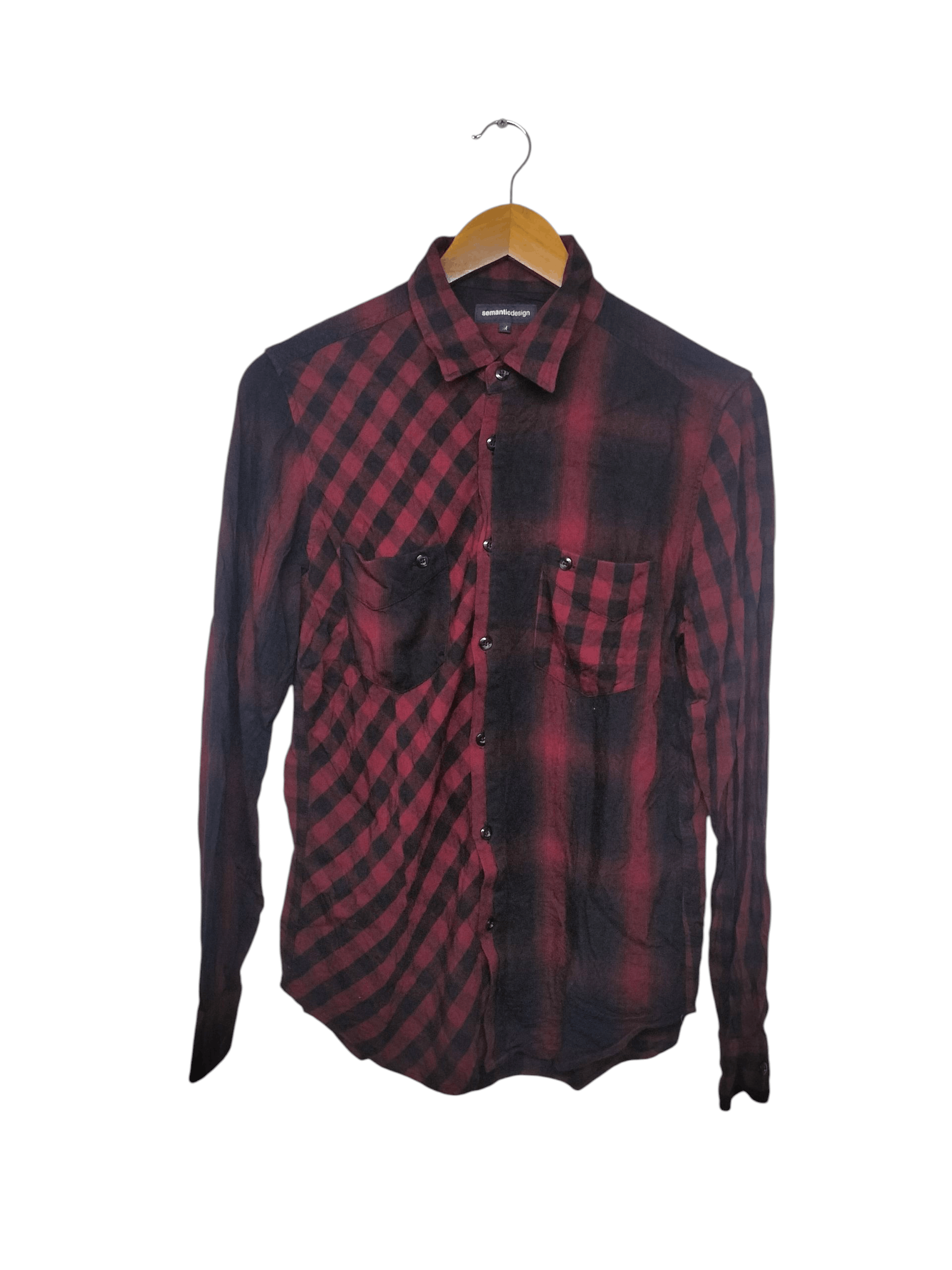Semantic design plaid rayon shirts
