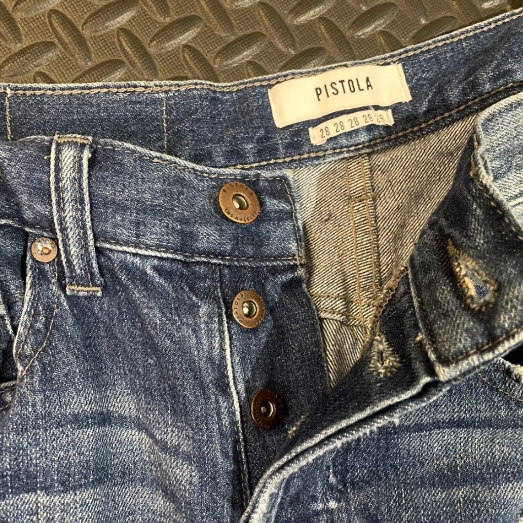 Pistola PISTOLA Distressed Jeans High Rise Ripped Frayed Hem Denim Blue Women’s Size 28 Ankle Jeans Womens Blue 28 Size 28" / US 6 / IT 42 - 4 Thumbnail