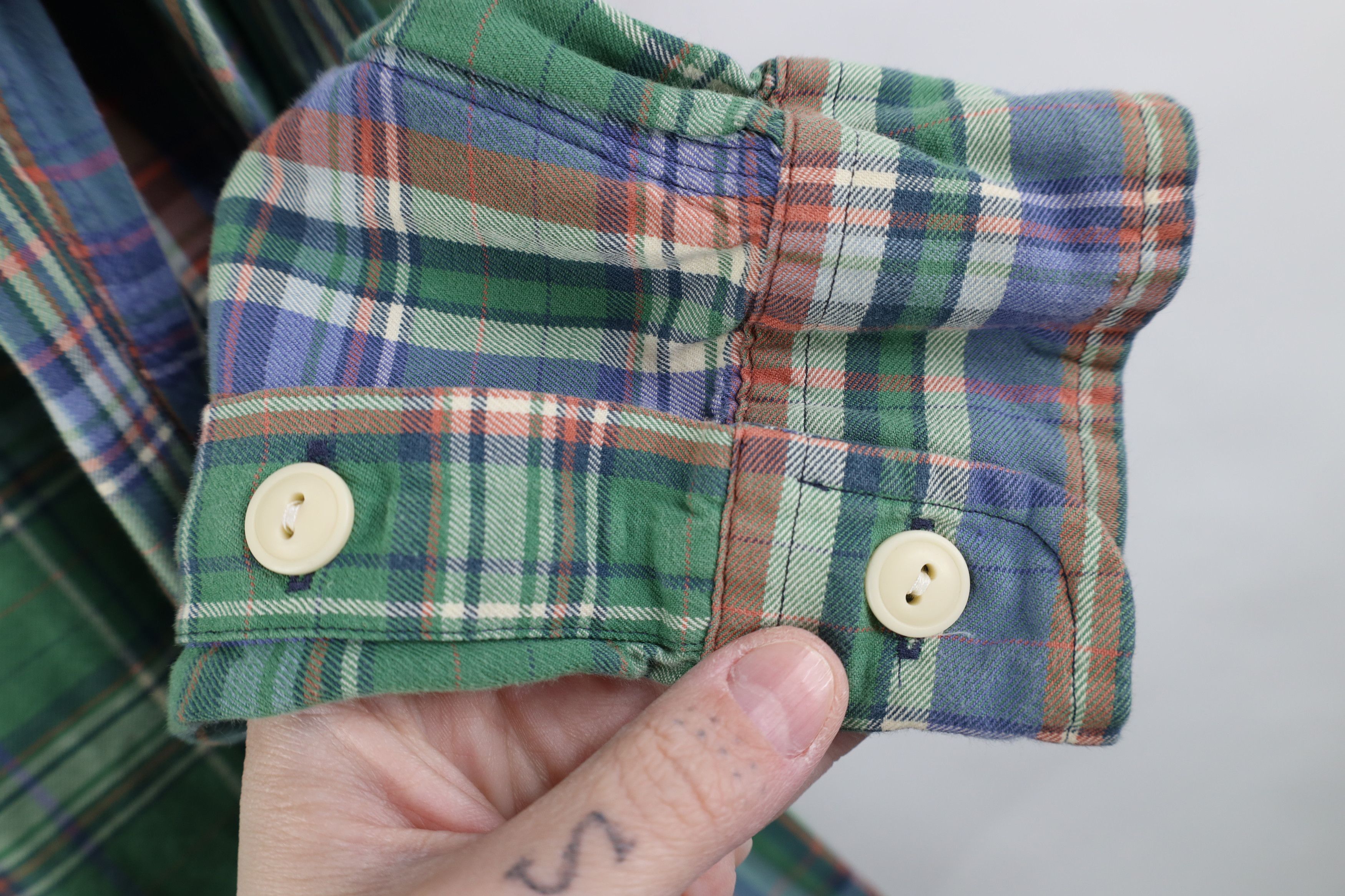 Ralph Lauren Vintage 90s Ralph Lauren Madras Plaid Flannel Button Shirt Size US M / EU 48-50 / 2 - 8 Thumbnail