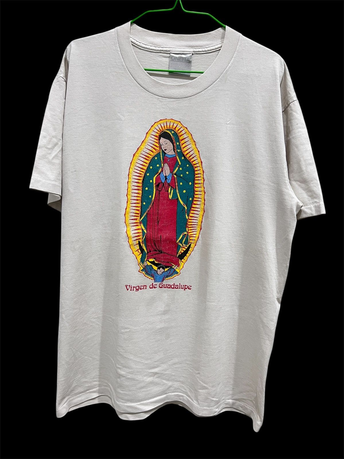 Vintage Vintage 90s Mary, mother of Jesus God Bible Holy Tee Size US XL / EU 56 / 4 - 1 Thumbnail